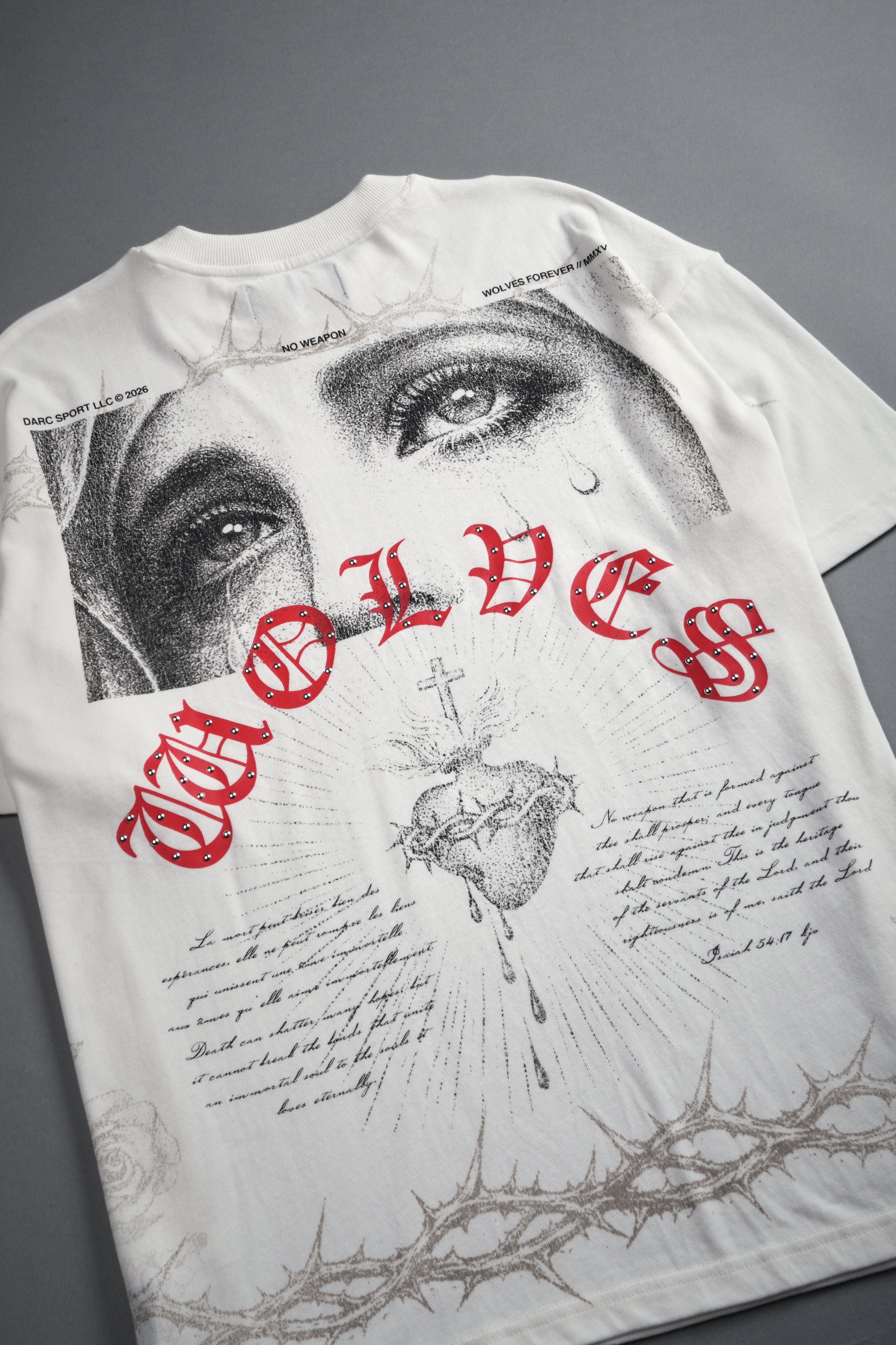 Sanctified Premium Oversized Tee in Cream