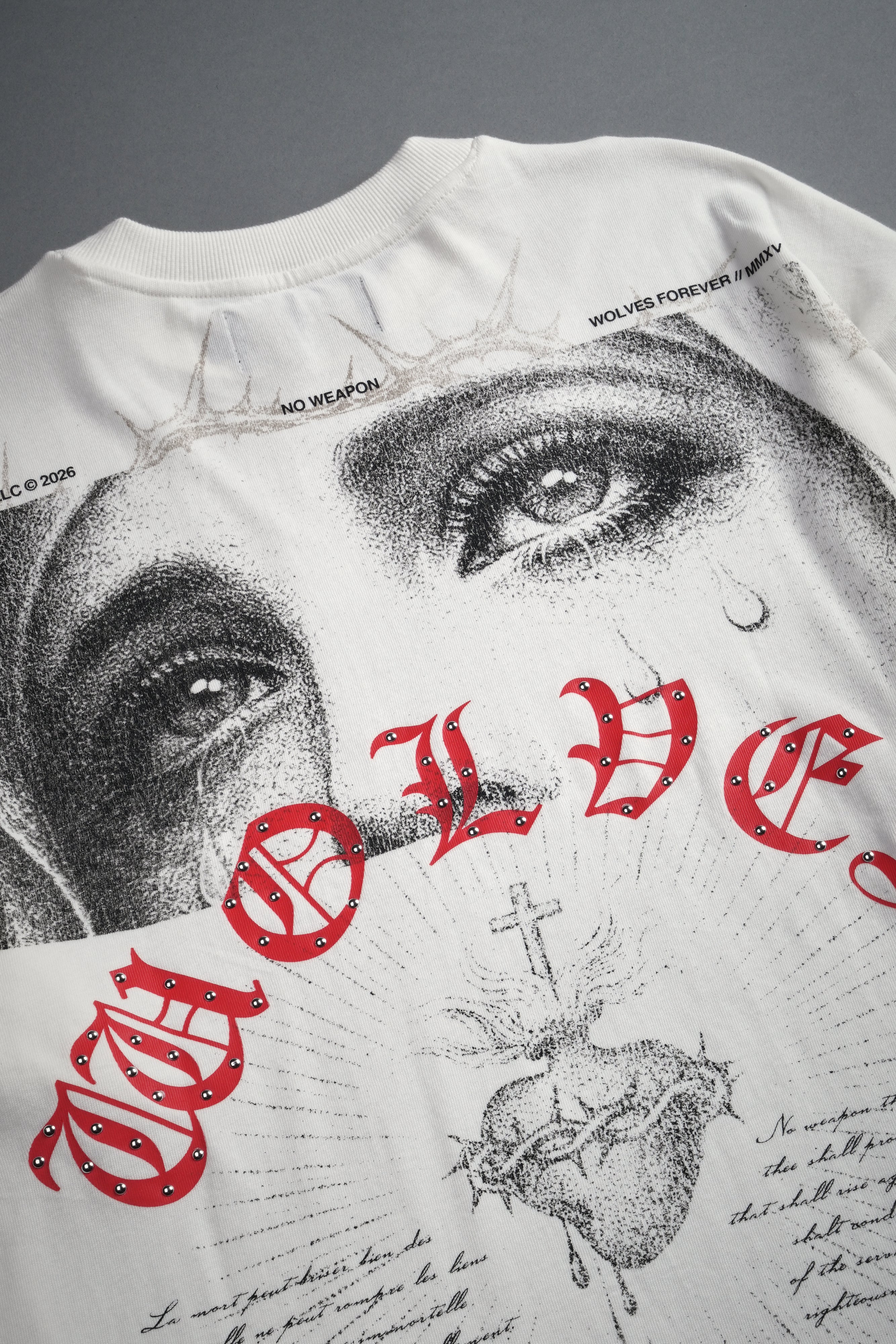 Sanctified Premium Oversized Tee in Cream