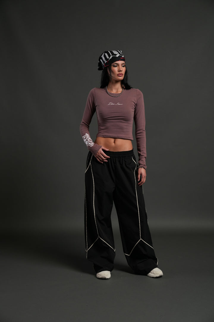 Stone Code L/S "Baby" Tee in Mauve