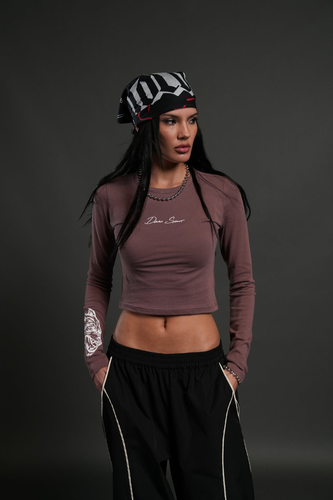 Stone Code L/S "Baby" Tee in Mauve