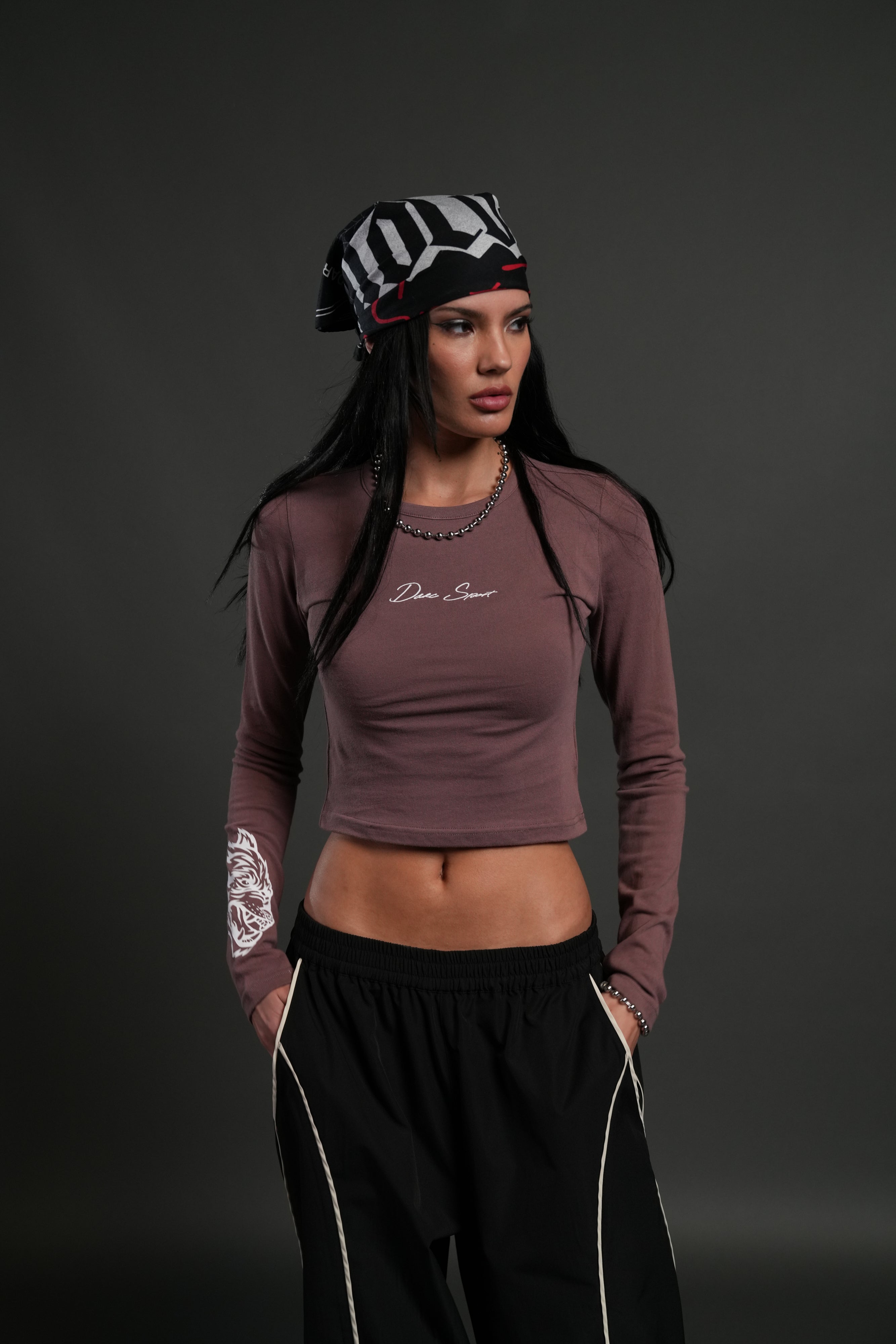 Stone Code L/S "Baby" Tee in Mauve