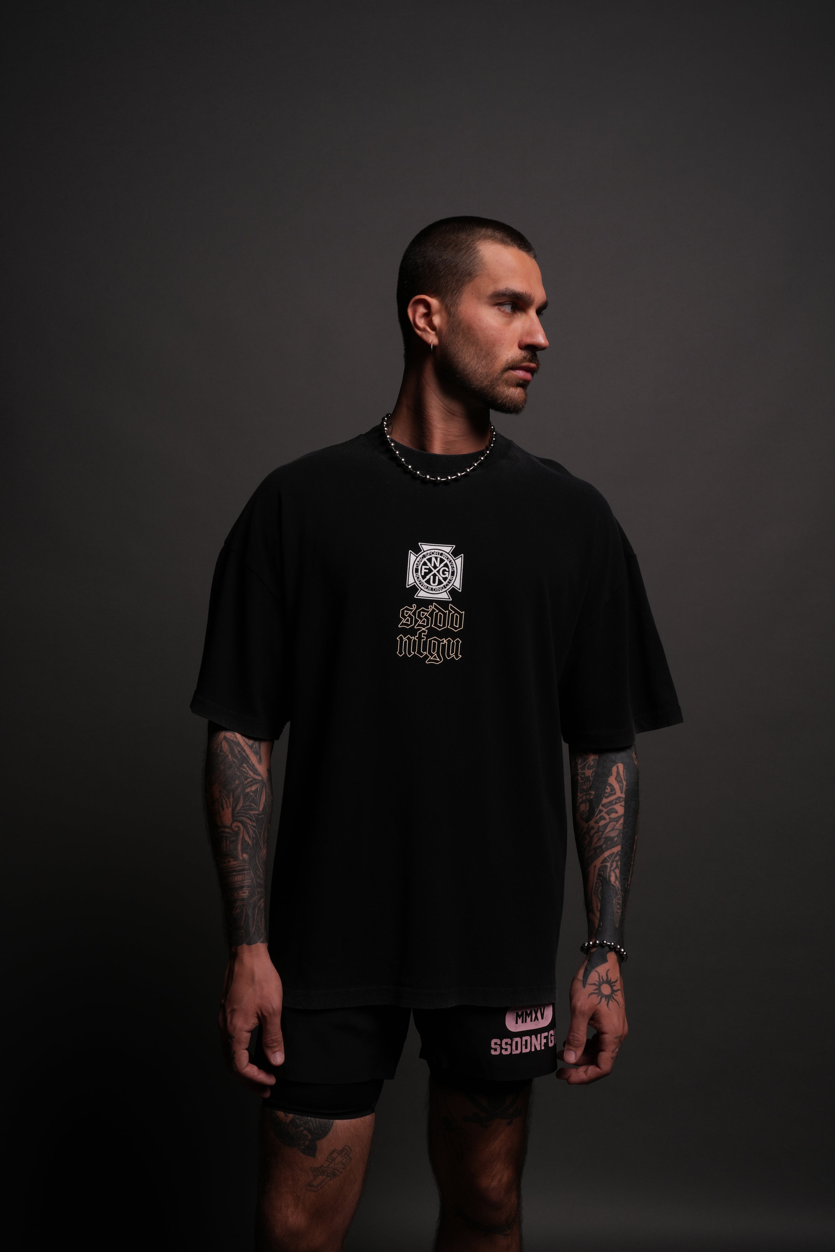 Resilient "Premium" Oversized Tee in Black