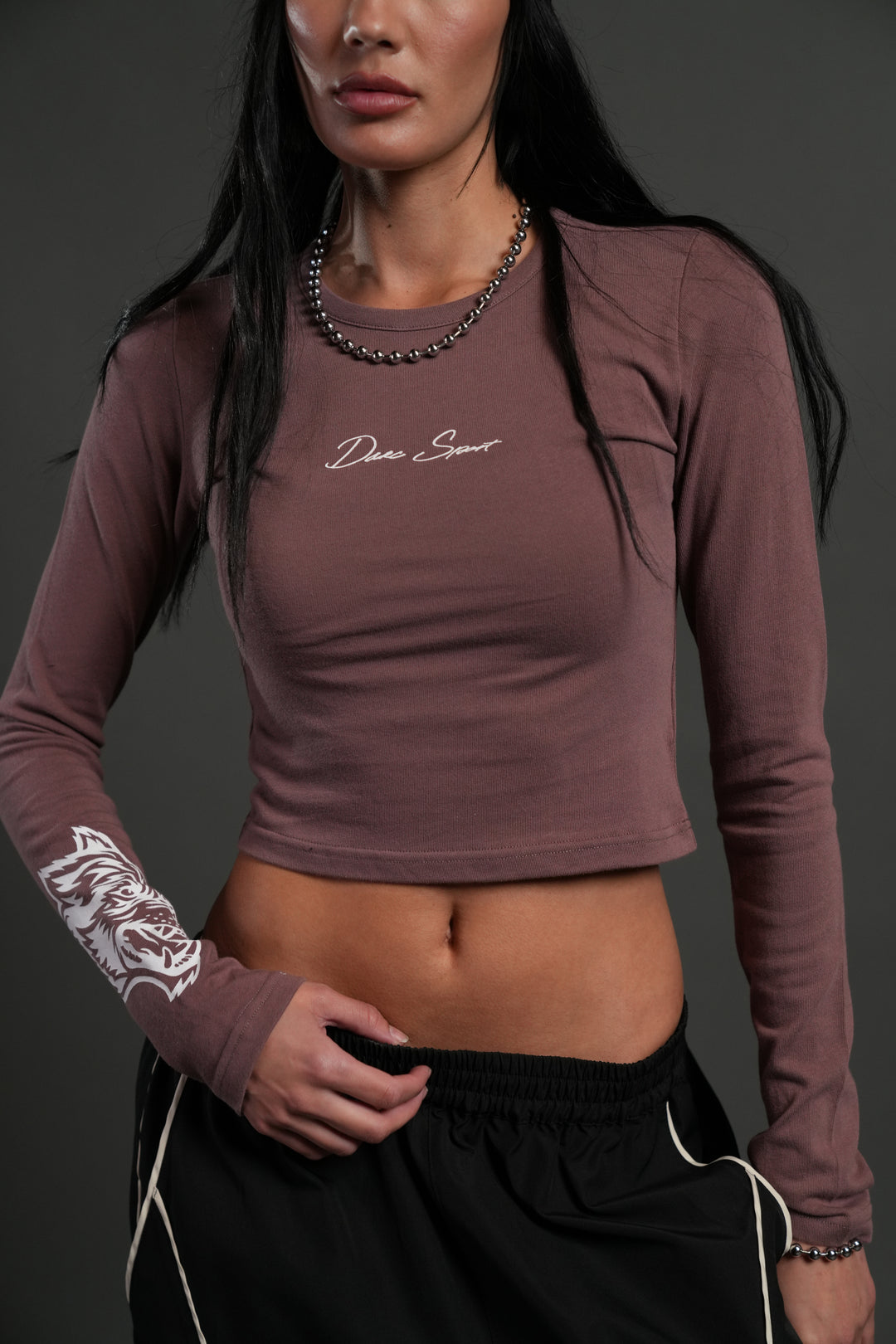 Stone Code L/S "Baby" Tee in Mauve