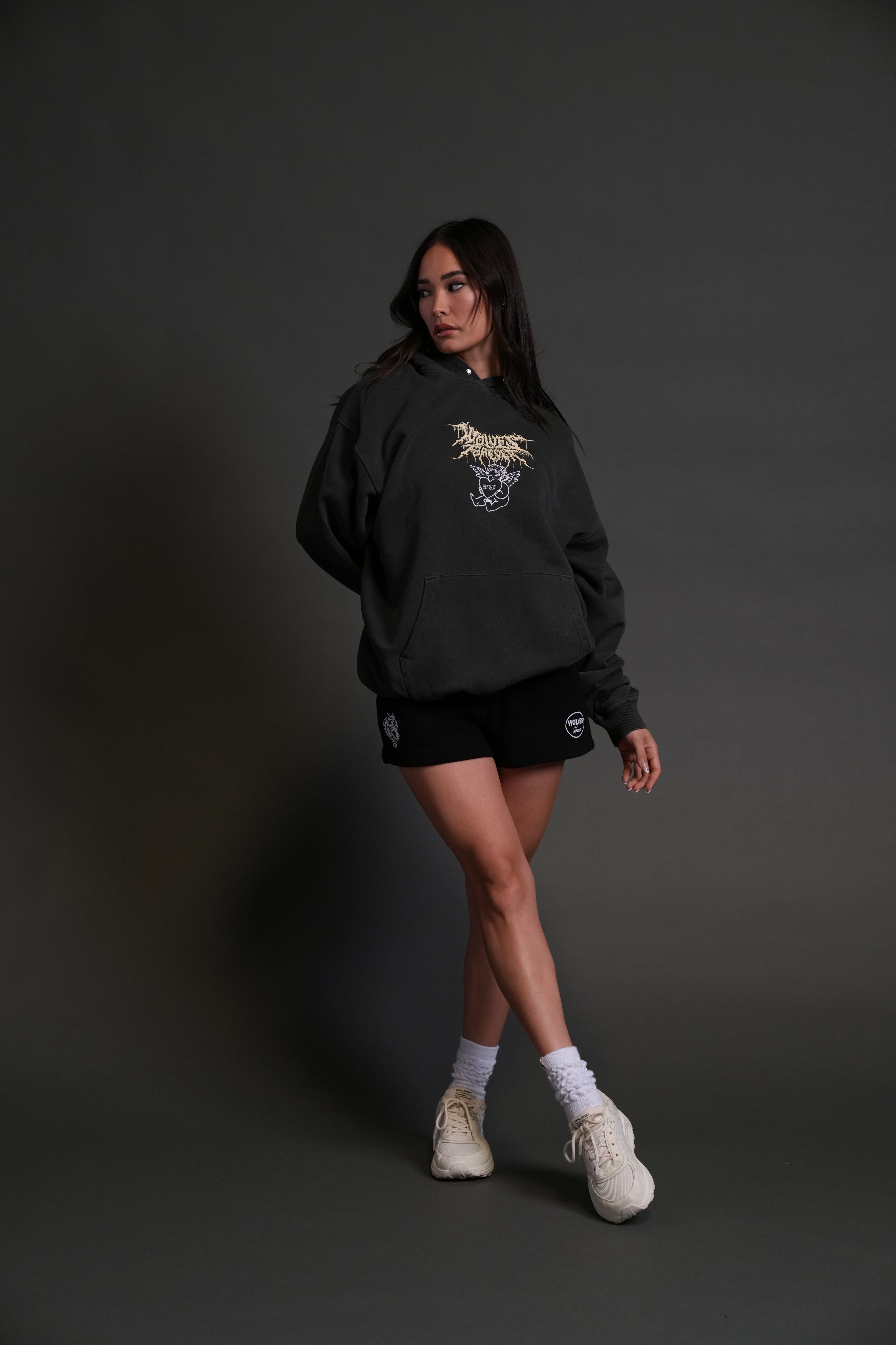 Cherub Core "Pierce" Hoodie in Wolf Gray