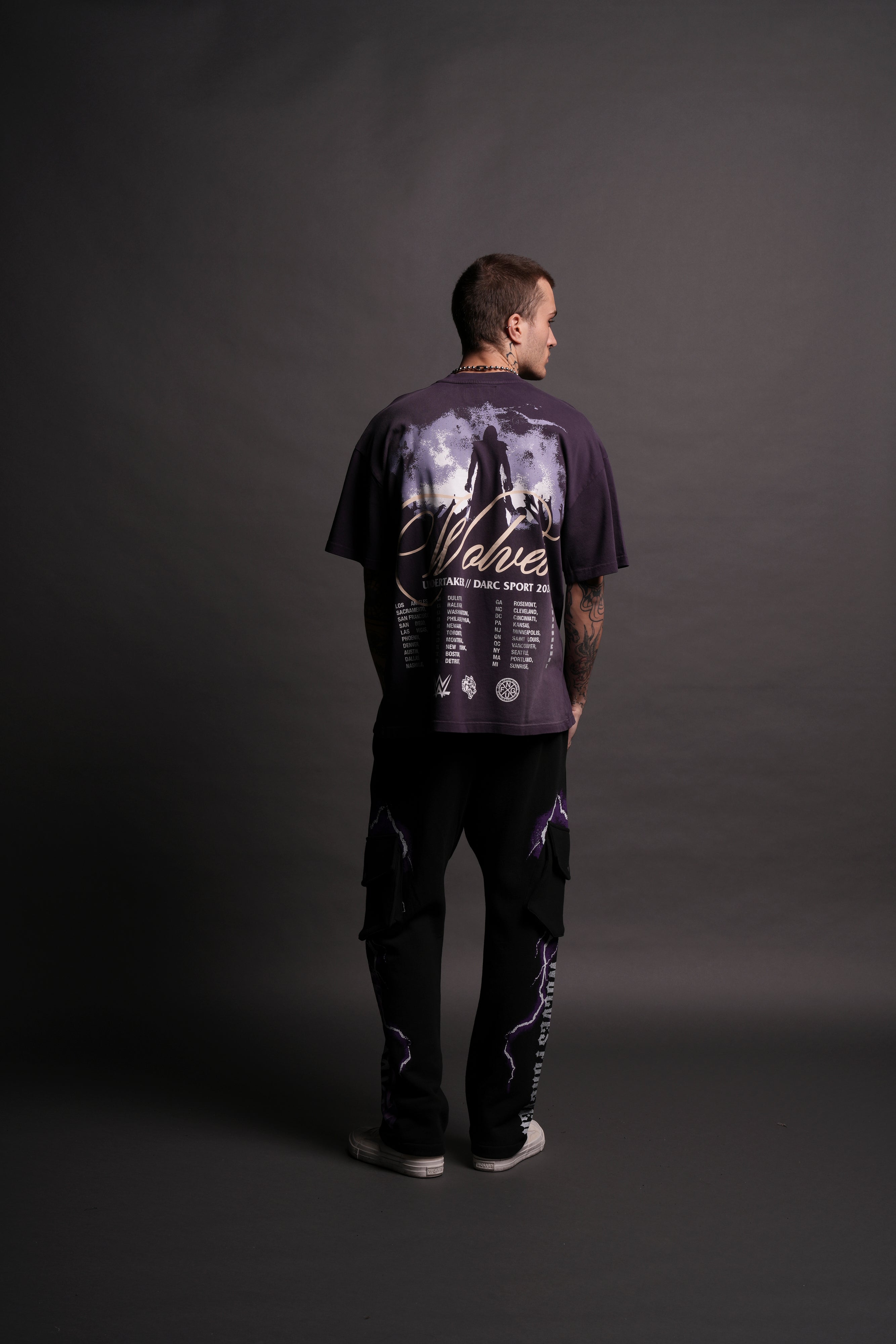 (1 OF 500) From The Grave "Premium" Oversized Tee in Phantom Purple Sun Fade