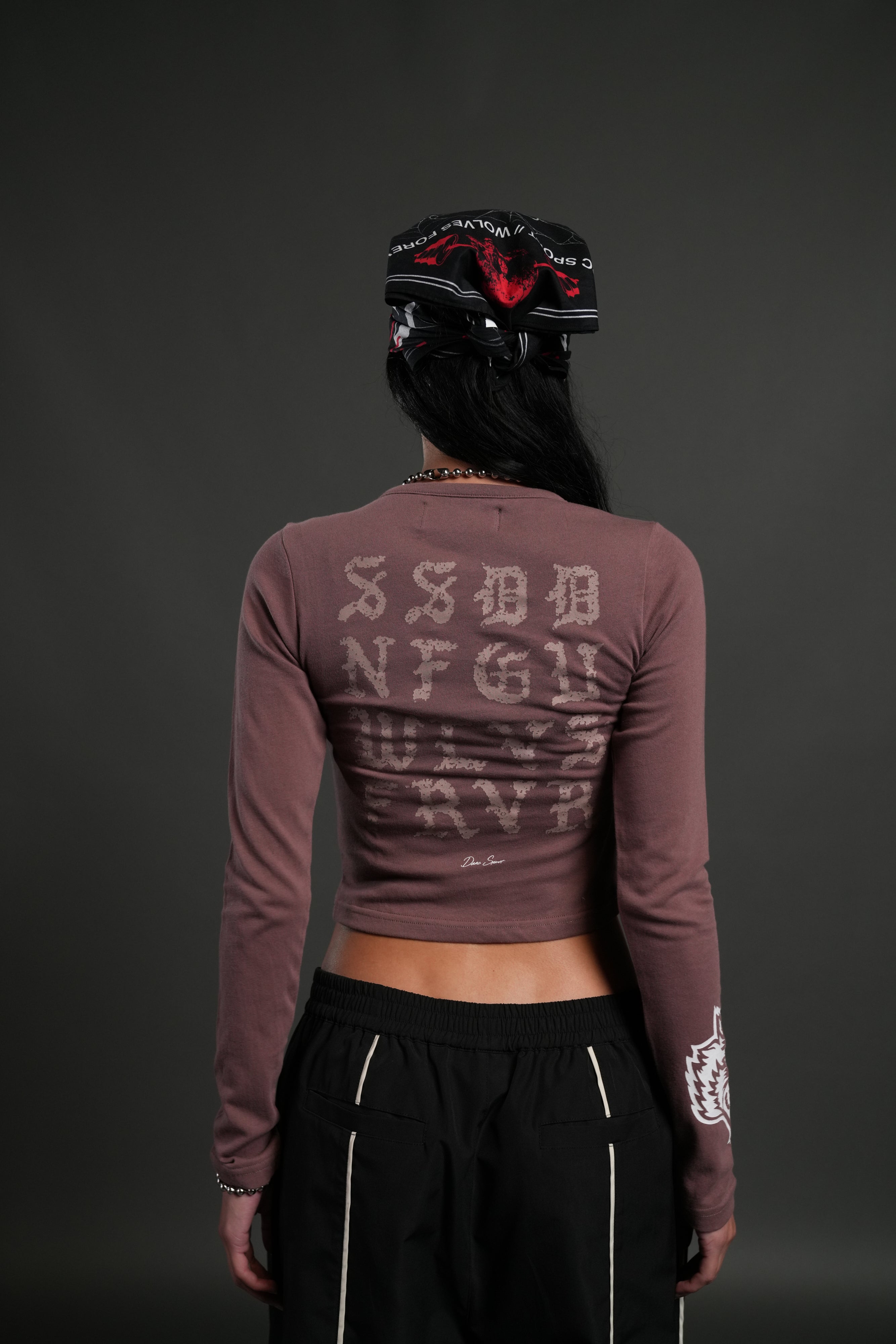 Stone Code L/S "Baby" Tee in Mauve