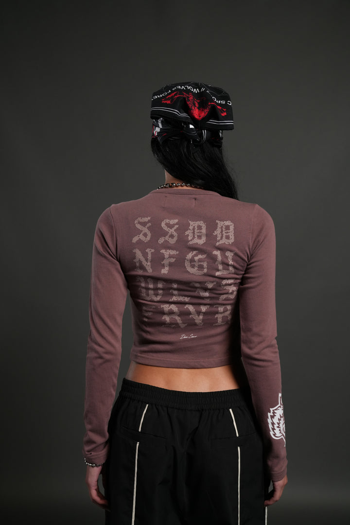 Stone Code L/S "Baby" Tee in Mauve