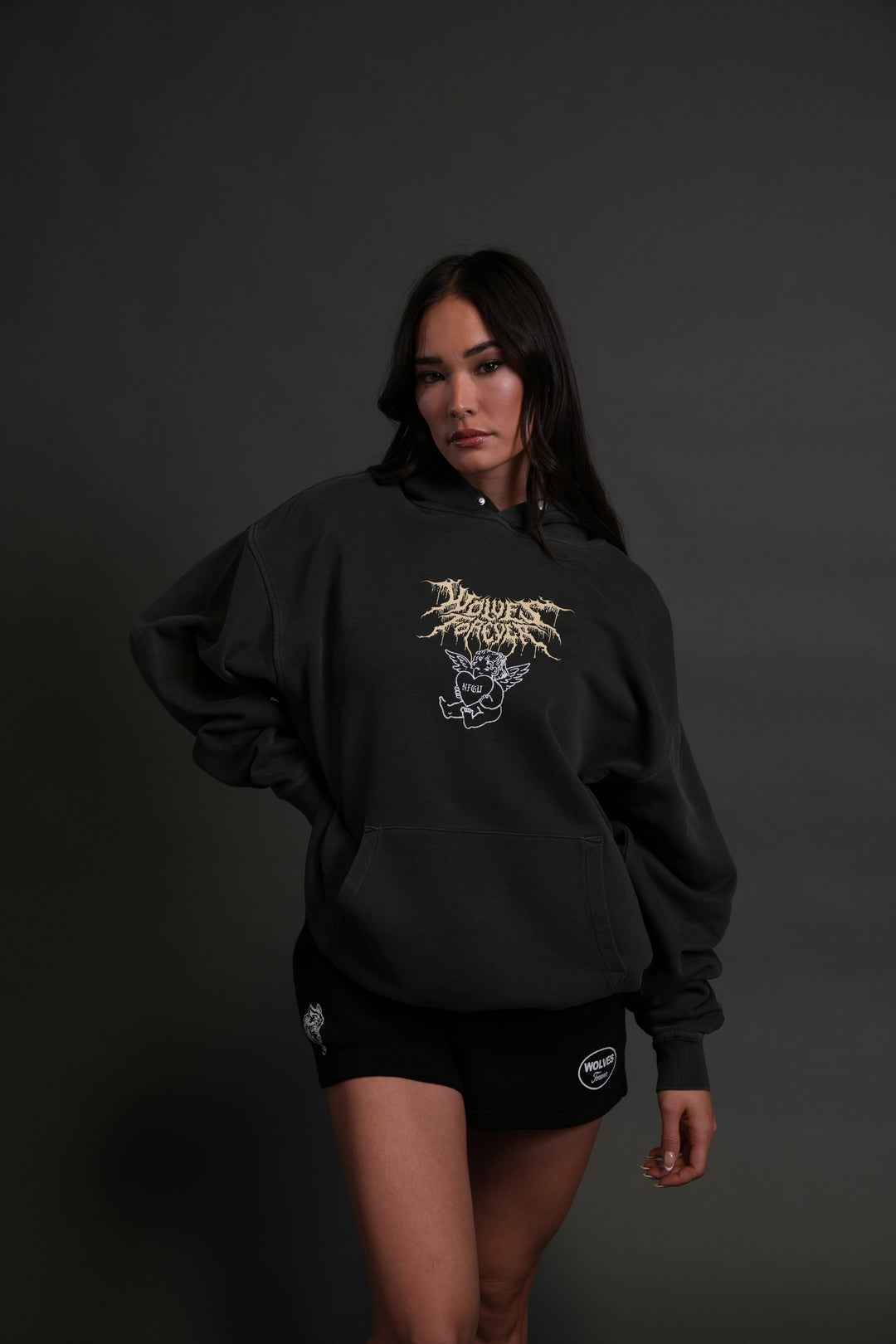 Cherub Core "Pierce" Hoodie in Wolf Gray