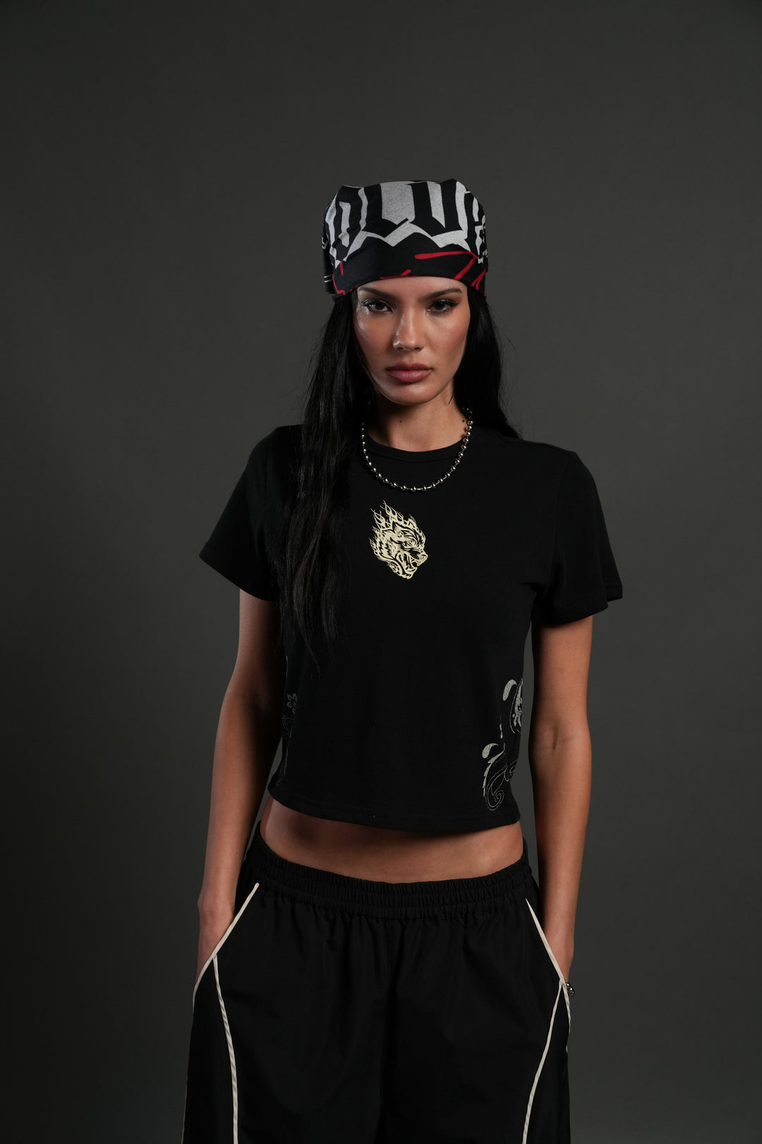 Faded Paisley "Timeless" Tee in Black