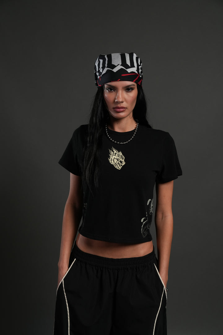 Faded Paisley "Timeless" Tee in Black