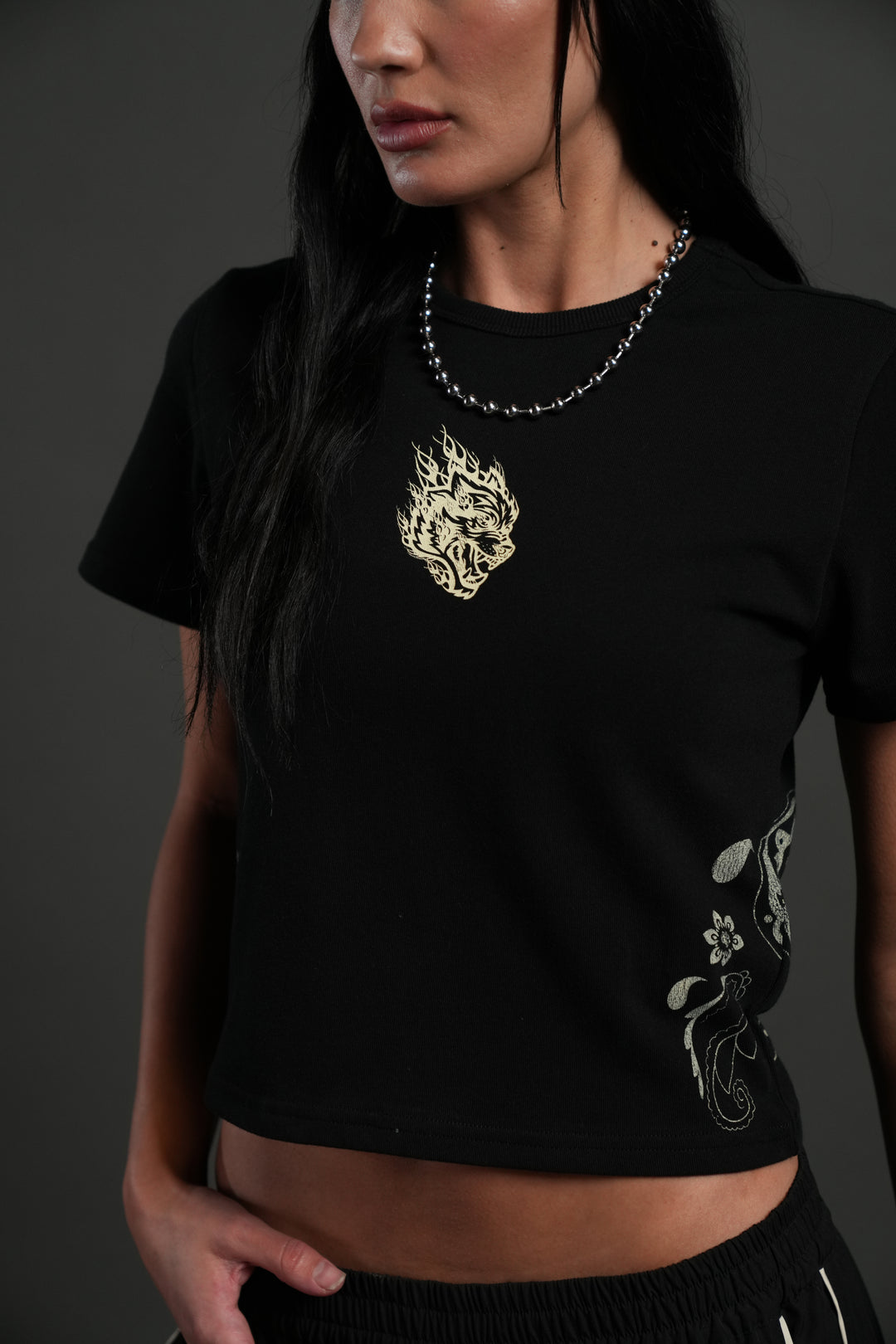 Faded Paisley "Timeless" Tee in Black