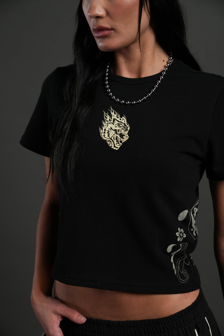 Faded Paisley "Timeless" Tee in Black