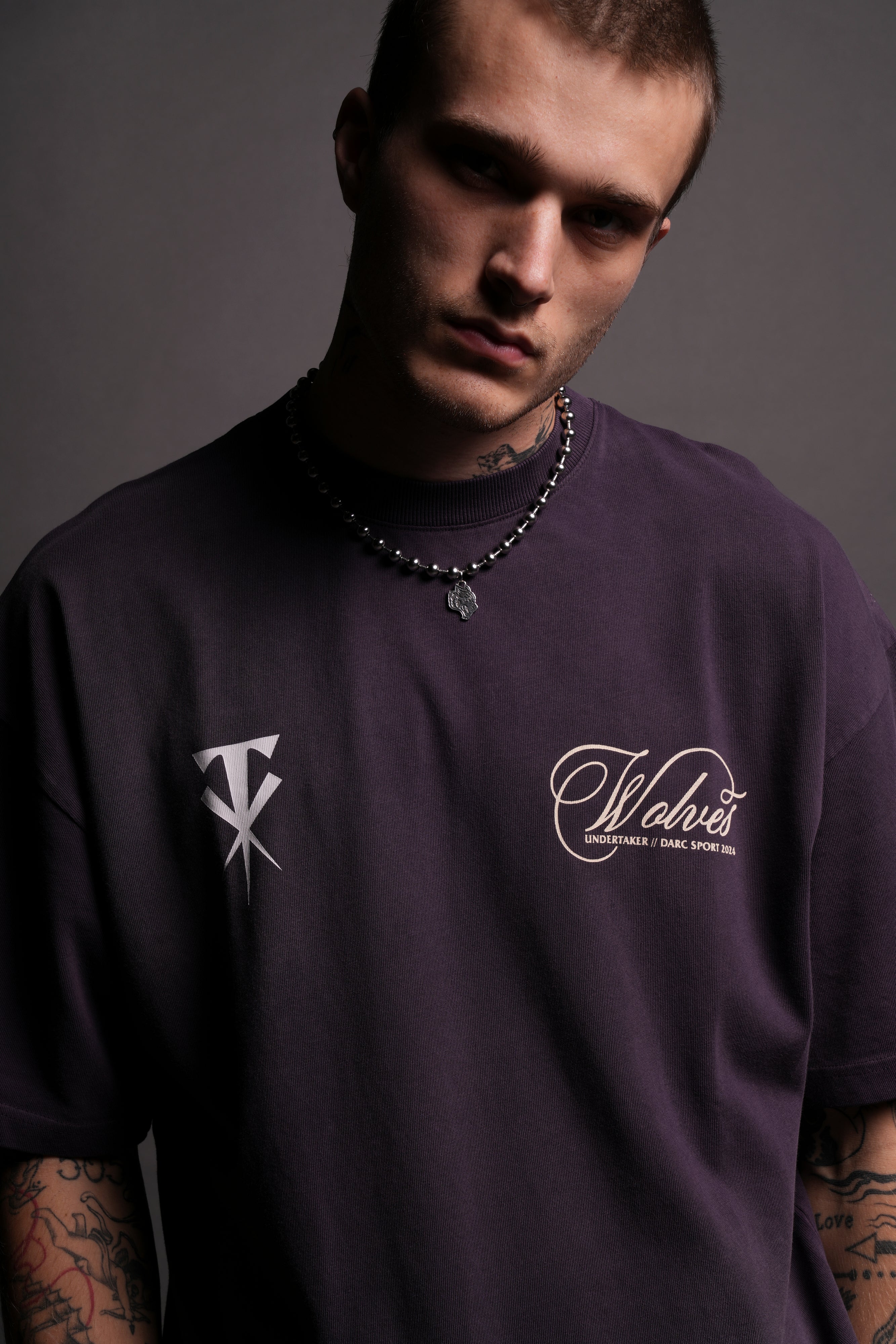 (1 OF 500) From The Grave "Premium" Oversized Tee in Phantom Purple Sun Fade