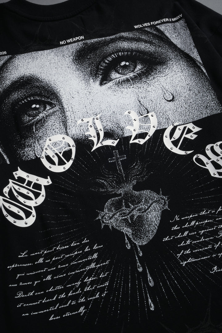 Sanctified Premium Oversized Tee in Black