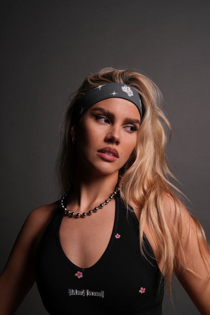 Live Or Die Energy Headband in Wolf Gray