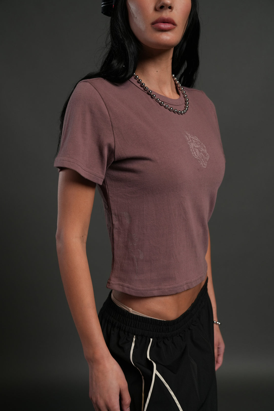 Faded Paisley "Timeless" Tee in Mauve