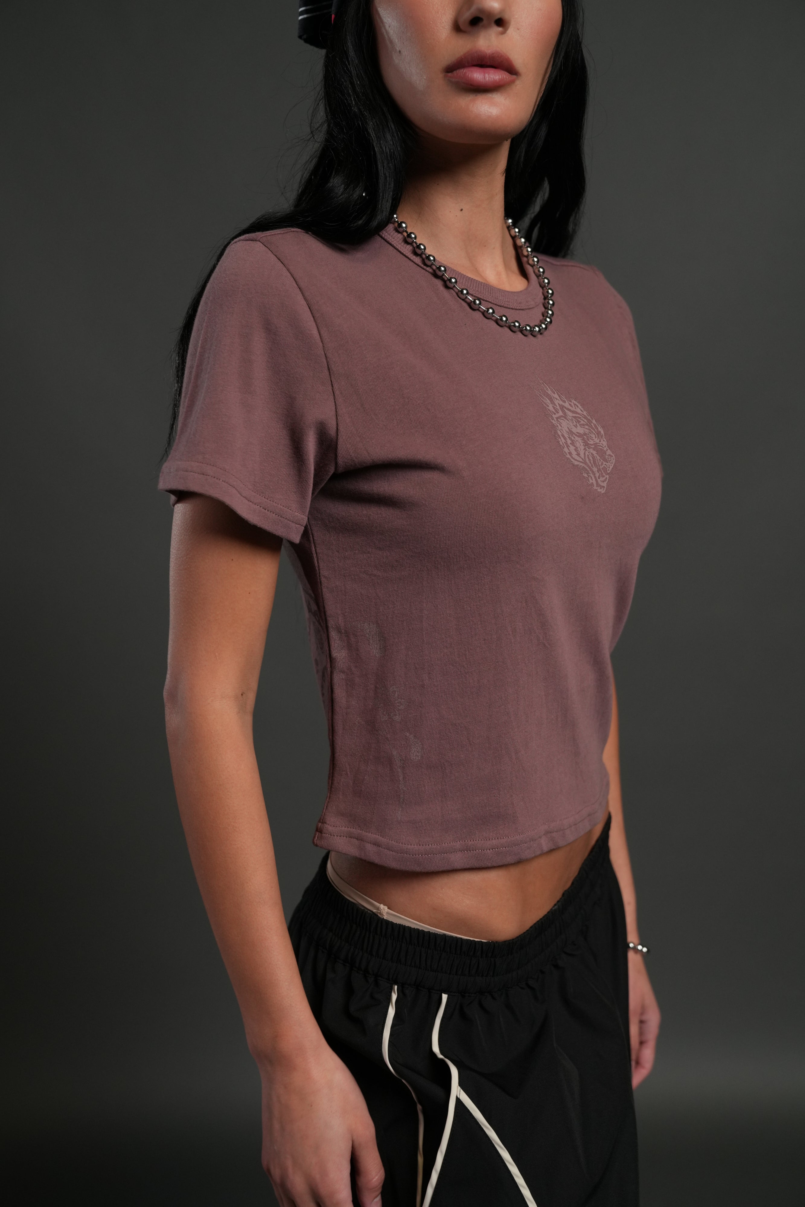 Faded Paisley "Timeless" Tee in Mauve