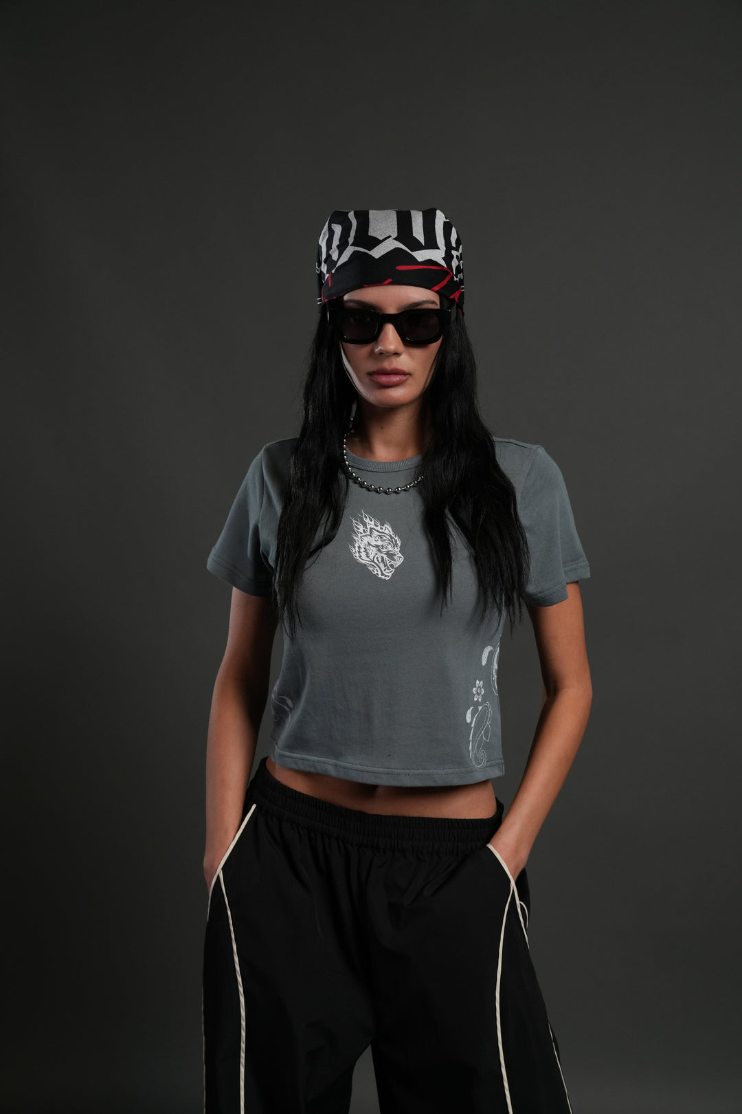 Faded Paisley "Timeless" Tee in Greek Stone