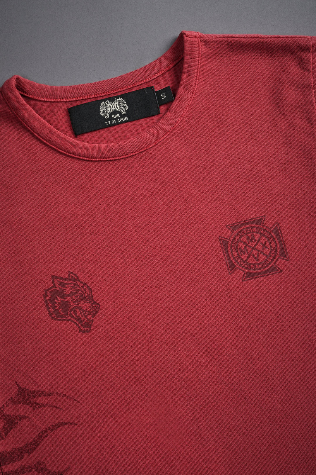 Wolf Iron Baby Tee in Roman Red