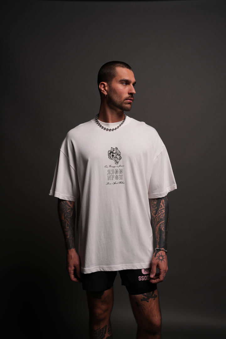 OnlyUs Forever "Premium" Oversized Tee in Cream