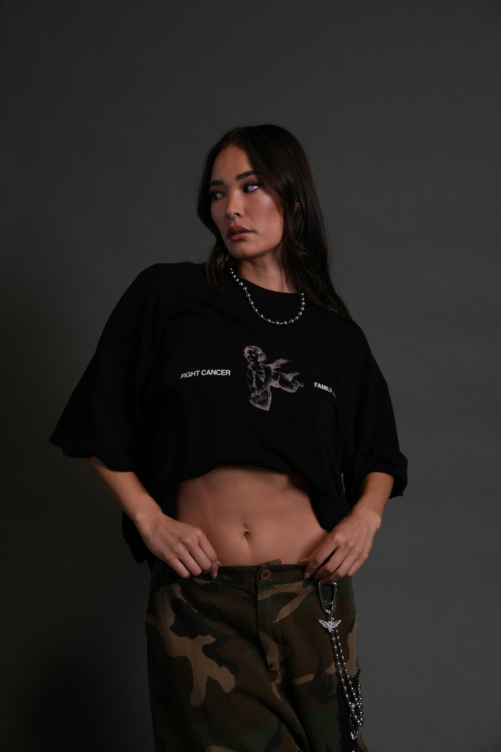 Fight Cancer NFGU "Premium" Oversized Tee in Black