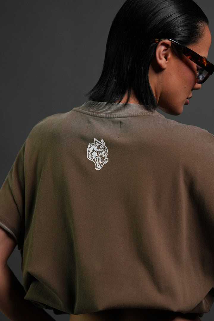 Hell is Real "Premium" Cap Sleeve Tee in Desert Dust