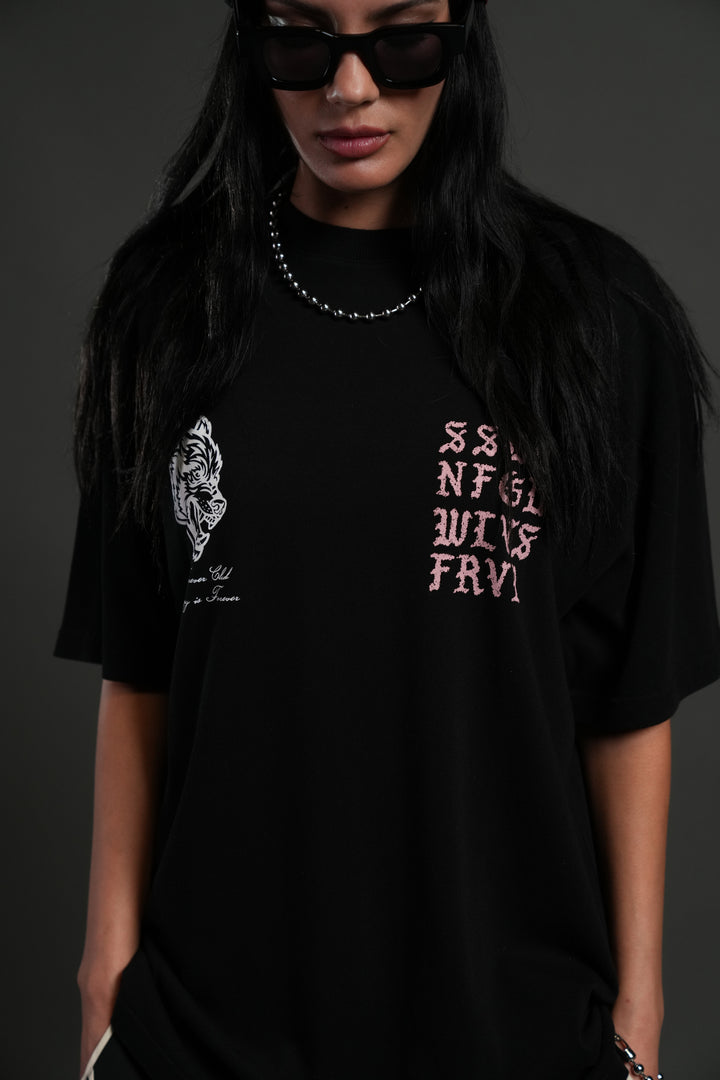 Stone Code "Pump Cover" Tee in Black