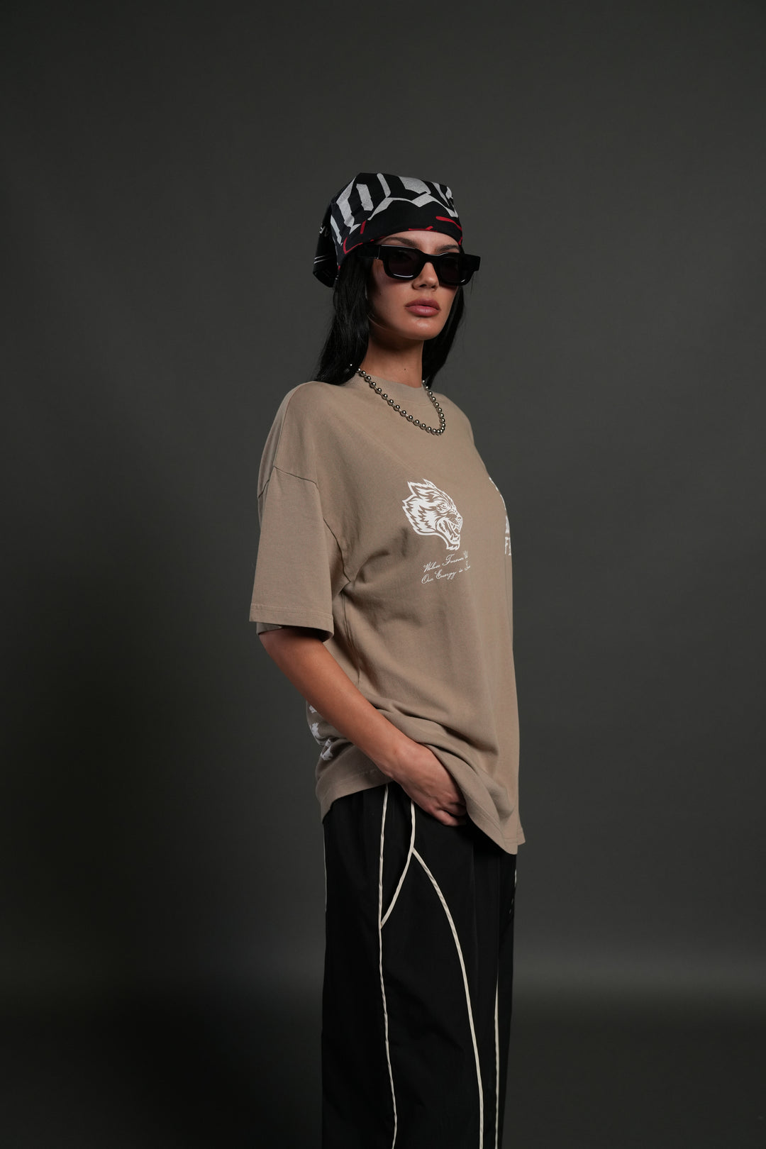 Stone Code "Pump Cover" Tee in Taupe