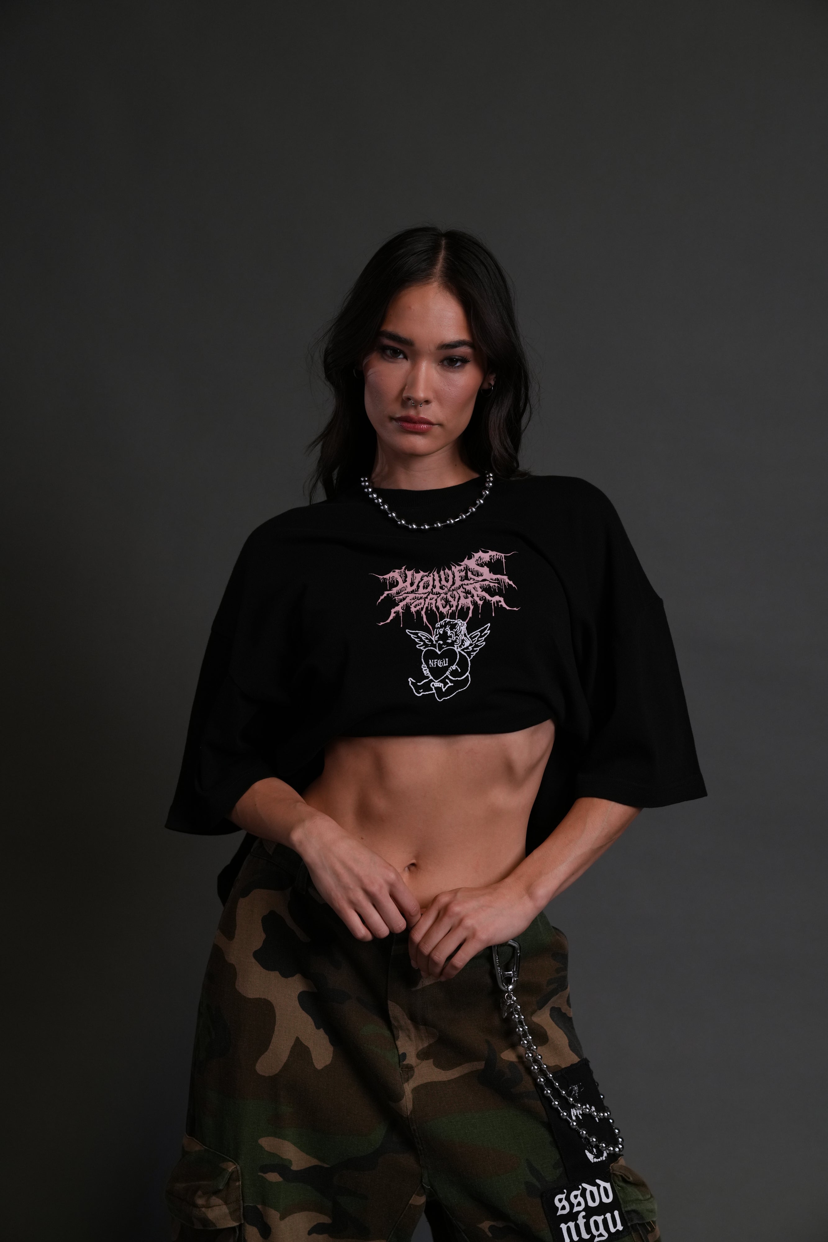 Cherub Core "Premium" Oversized Tee in Black