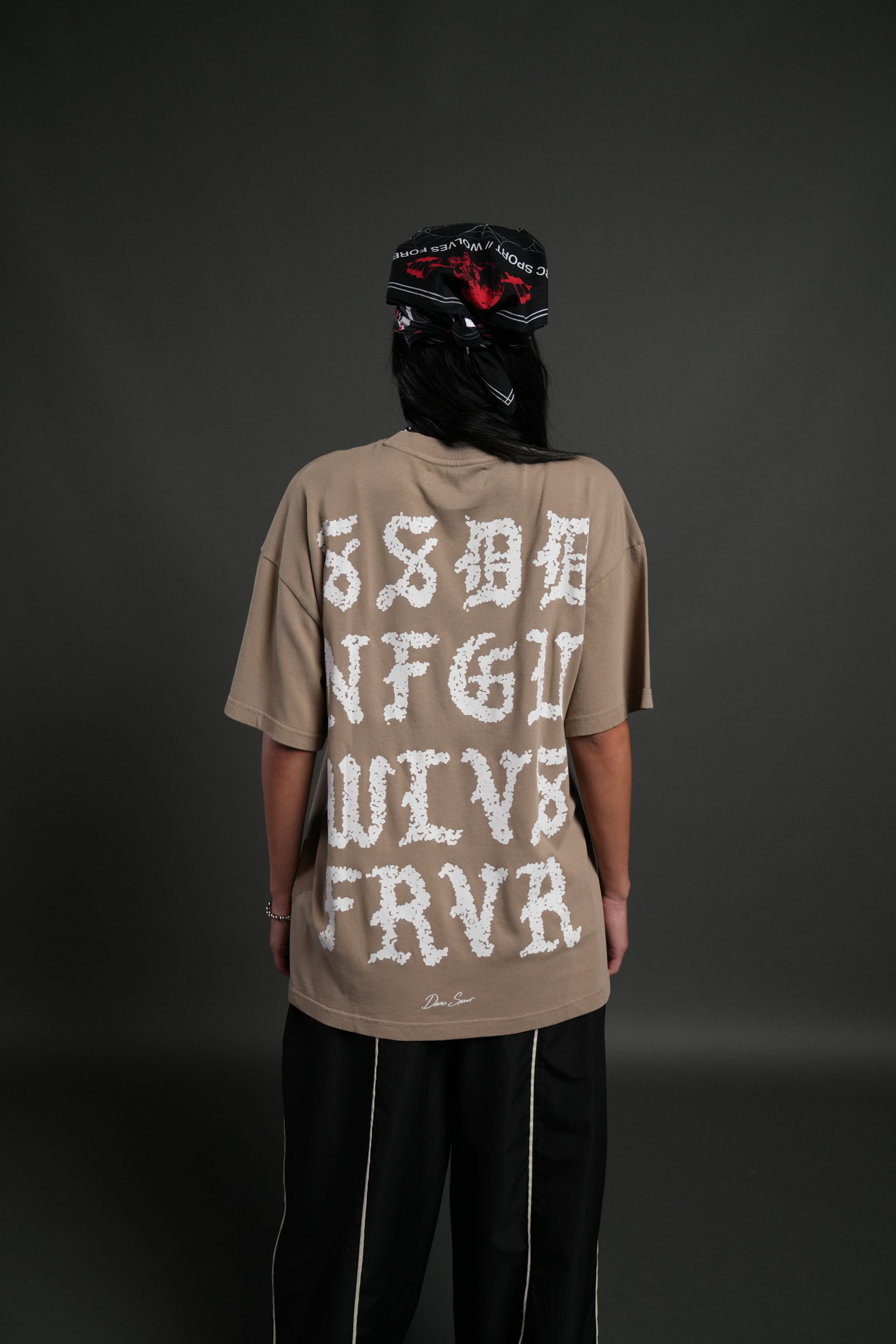 Stone Code "Pump Cover" Tee in Taupe