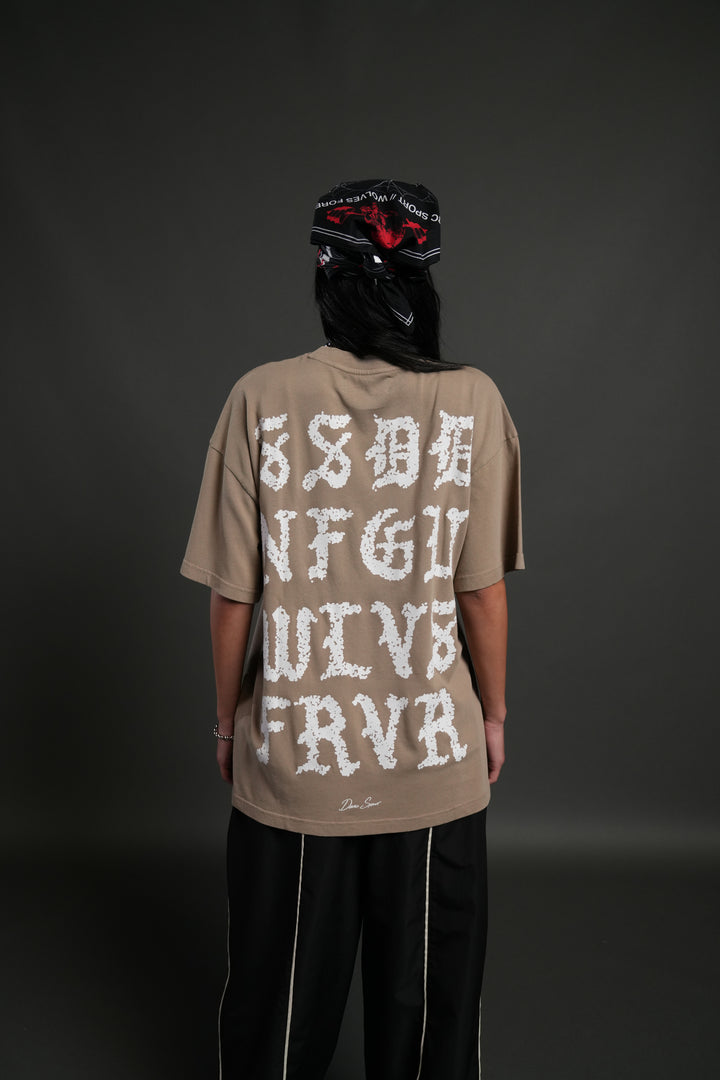 Stone Code "Pump Cover" Tee in Taupe