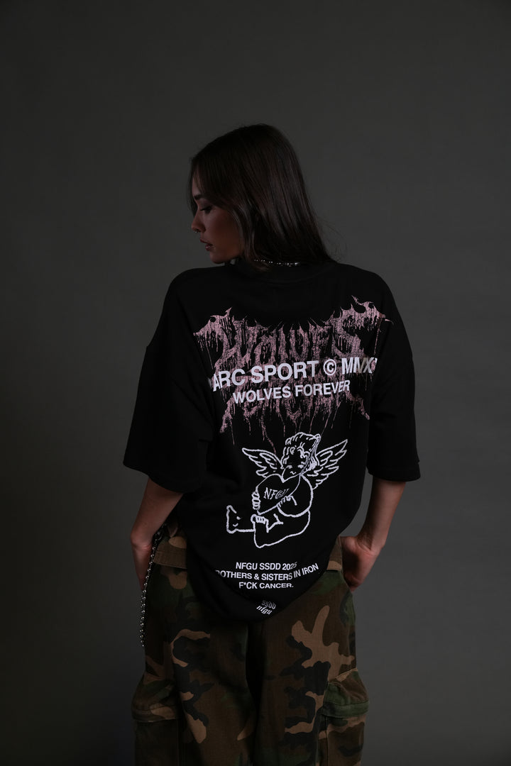 Cherub Core "Premium" Oversized Tee in Black