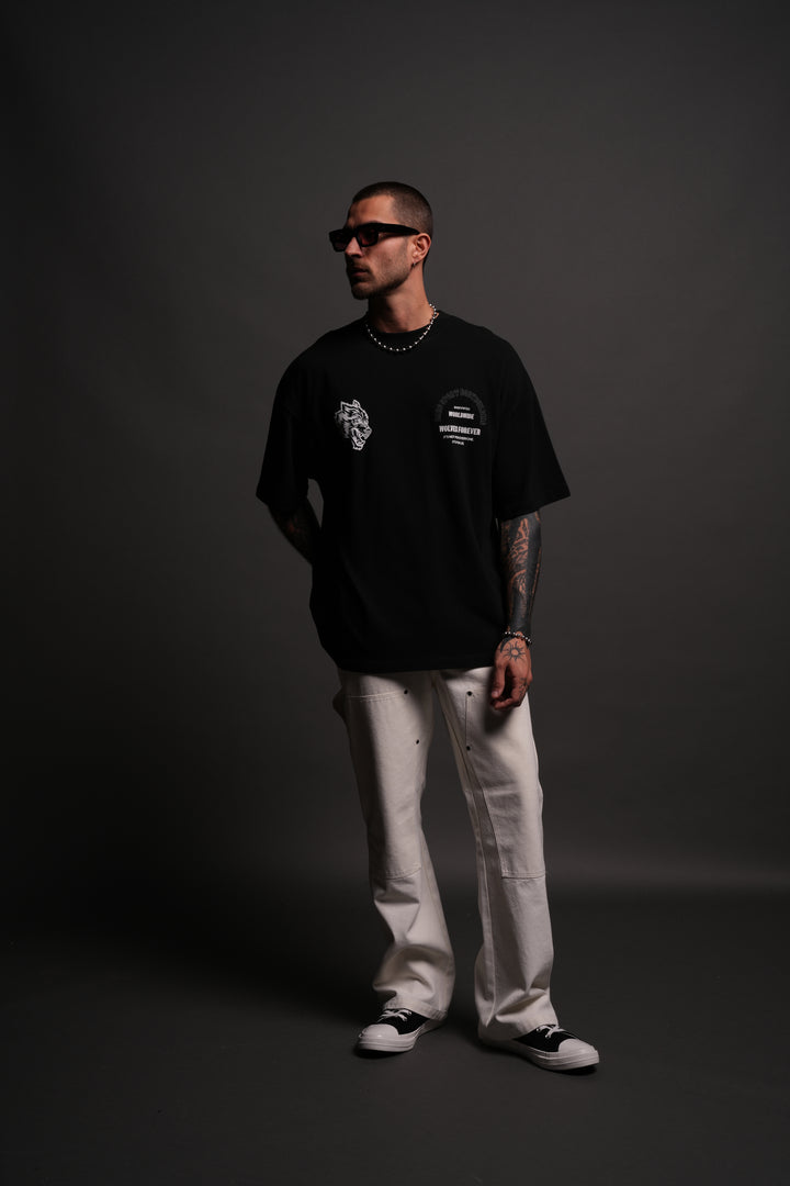 Iron Wolves "Premium" Oversized Tee in Black