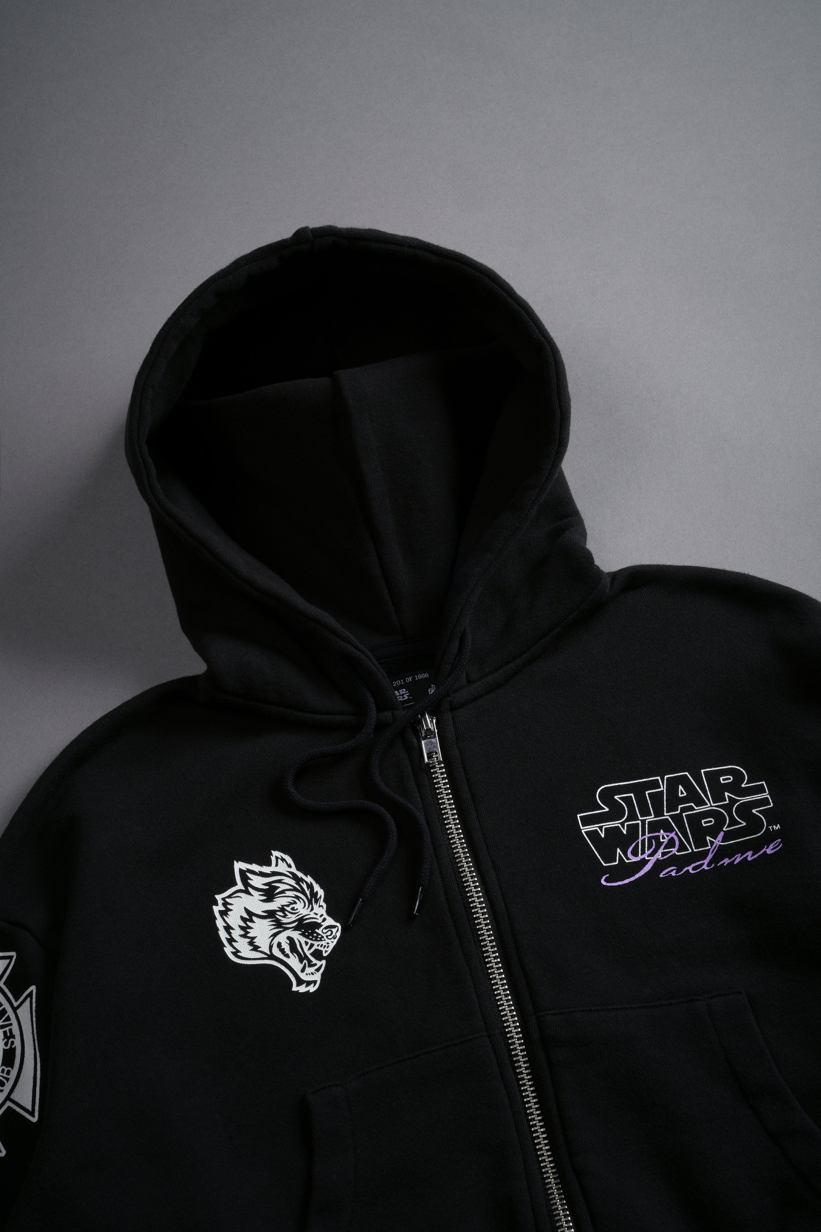 The Power Of The Dark Side Padme "Chambers" (Cropped) Zip Hoodie in Black