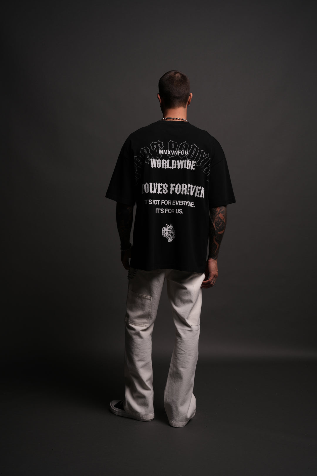 Iron Wolves "Premium" Oversized Tee in Black