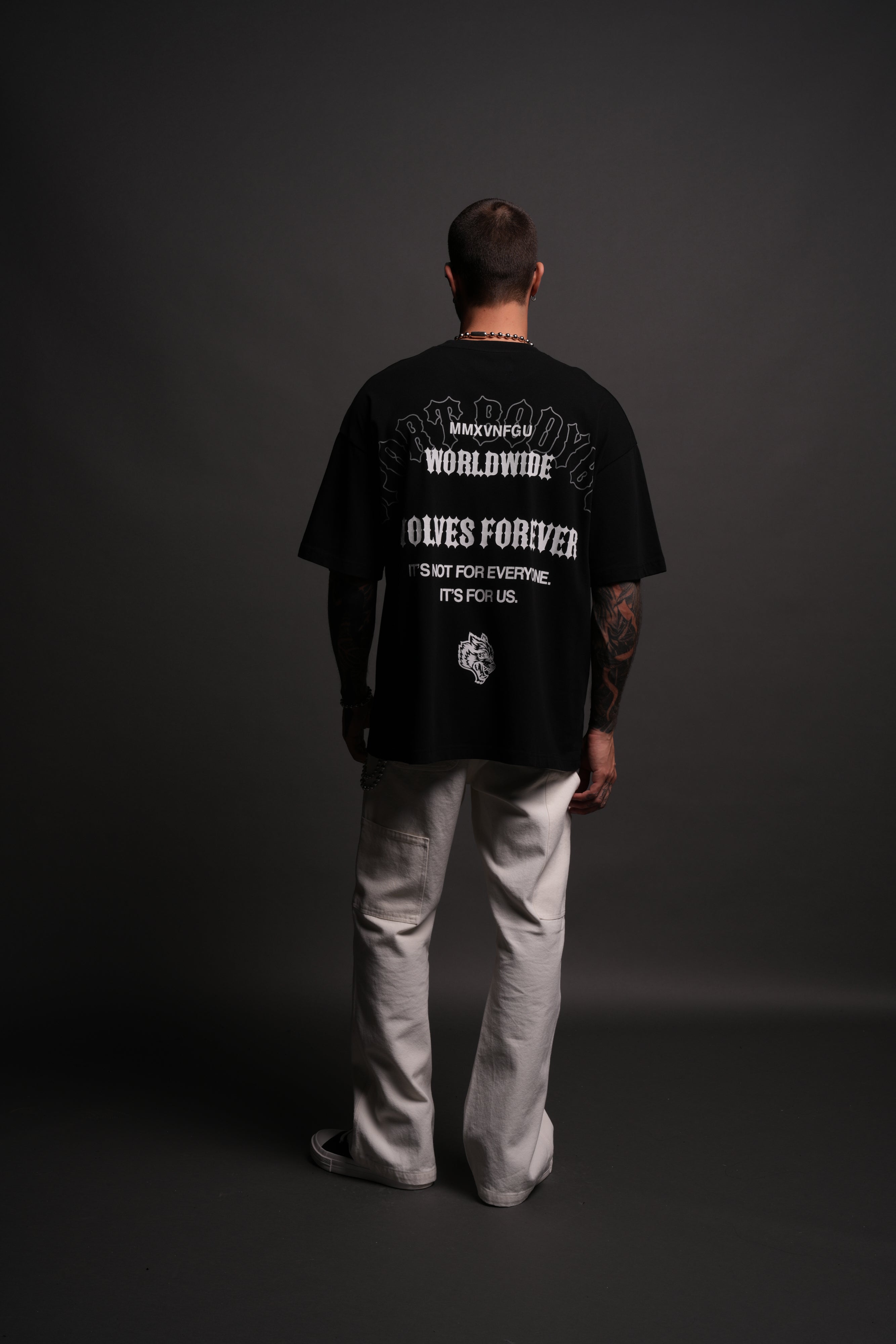 Iron Wolves "Premium" Oversized Tee in Black