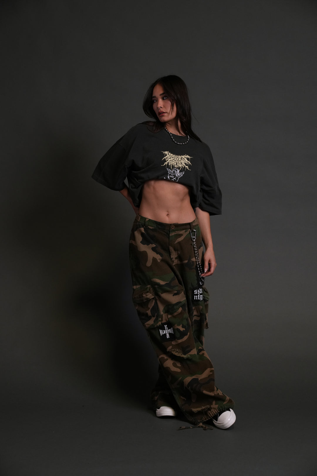 Cherub Core "Premium" Oversized Tee in Wolf Gray