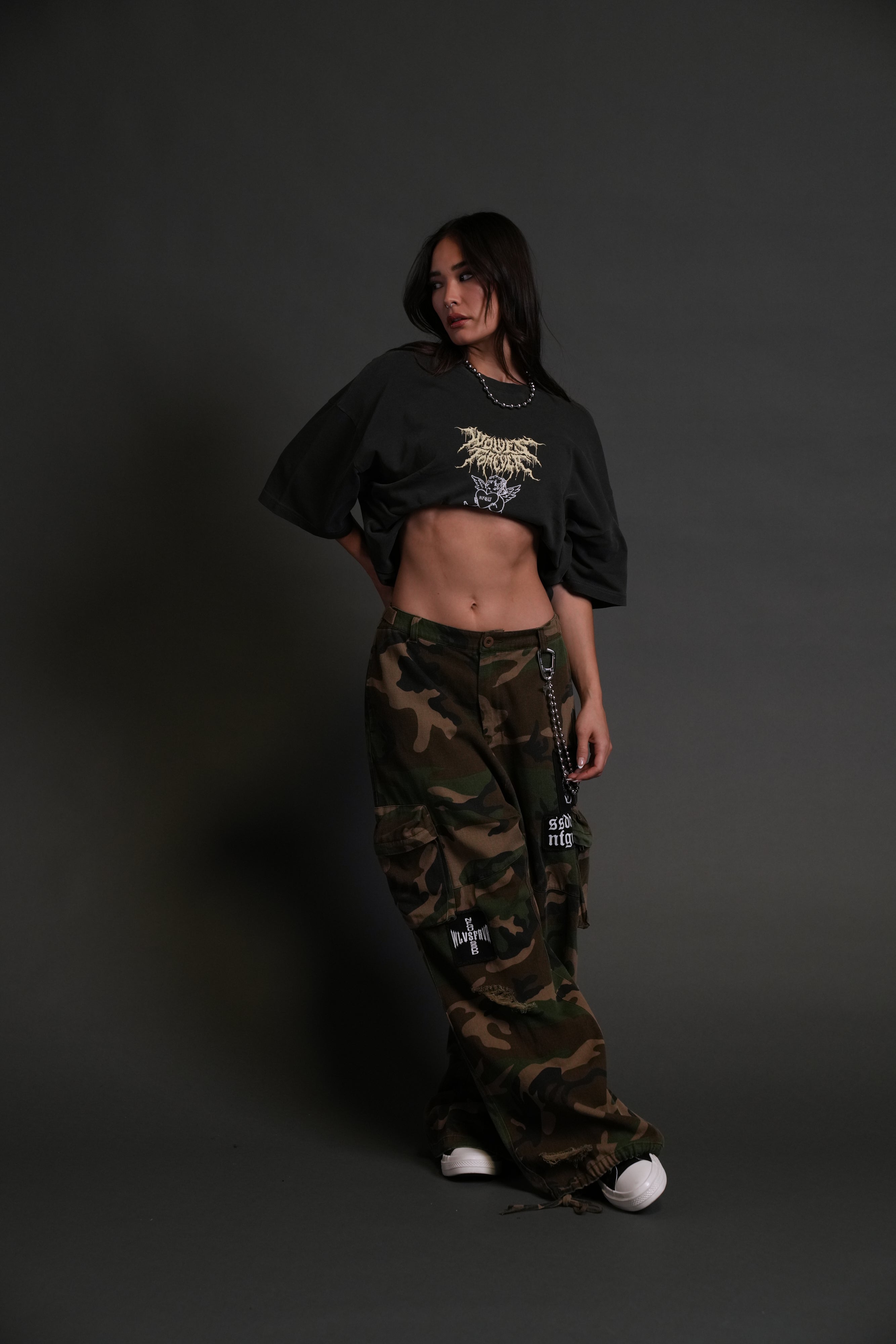 Cherub Core "Premium" Oversized Tee in Wolf Gray