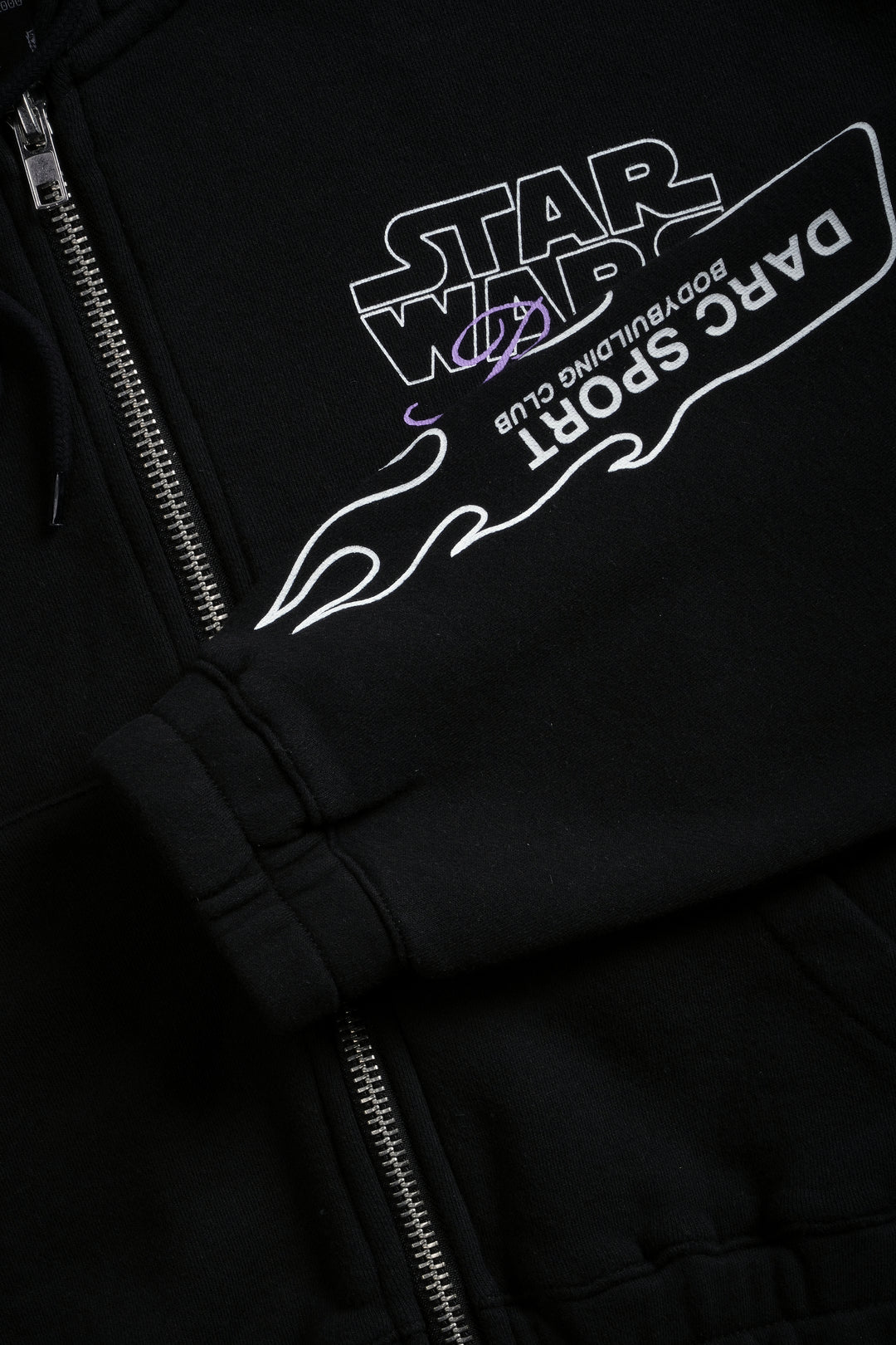 The Power Of The Dark Side Padme "Chambers" (Cropped) Zip Hoodie in Black