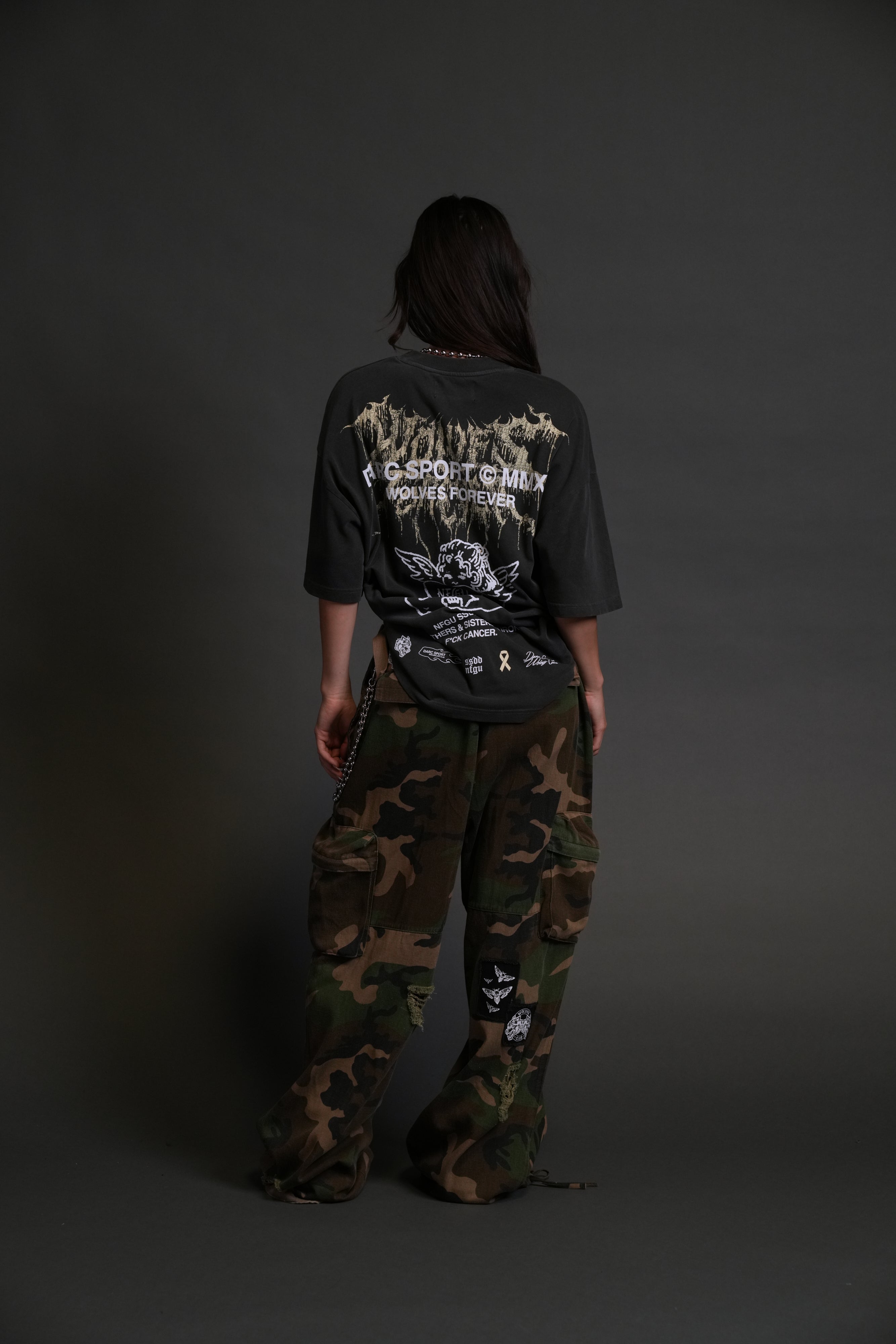 Cherub Core "Premium" Oversized Tee in Wolf Gray