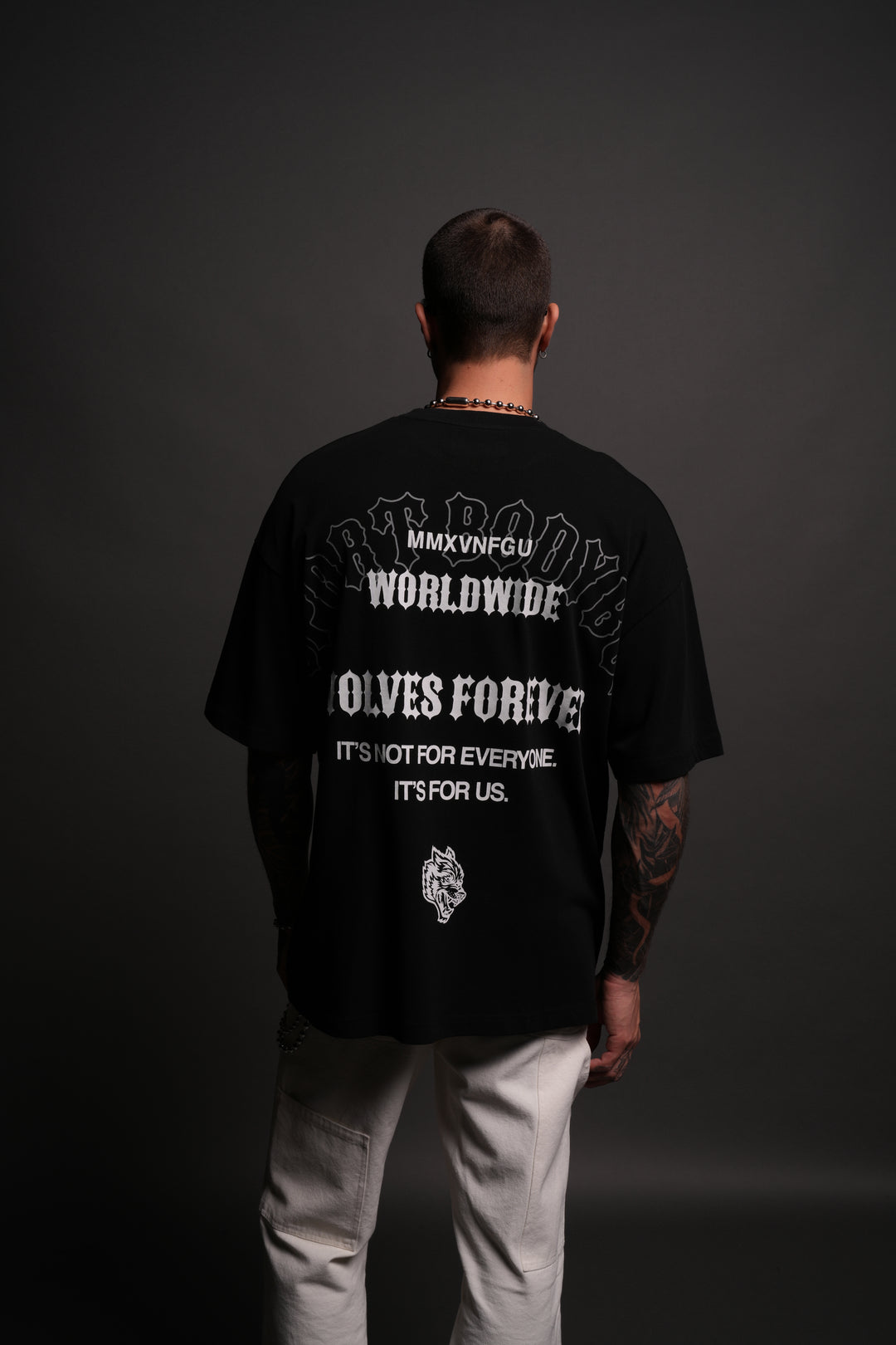 Iron Wolves "Premium" Oversized Tee in Black