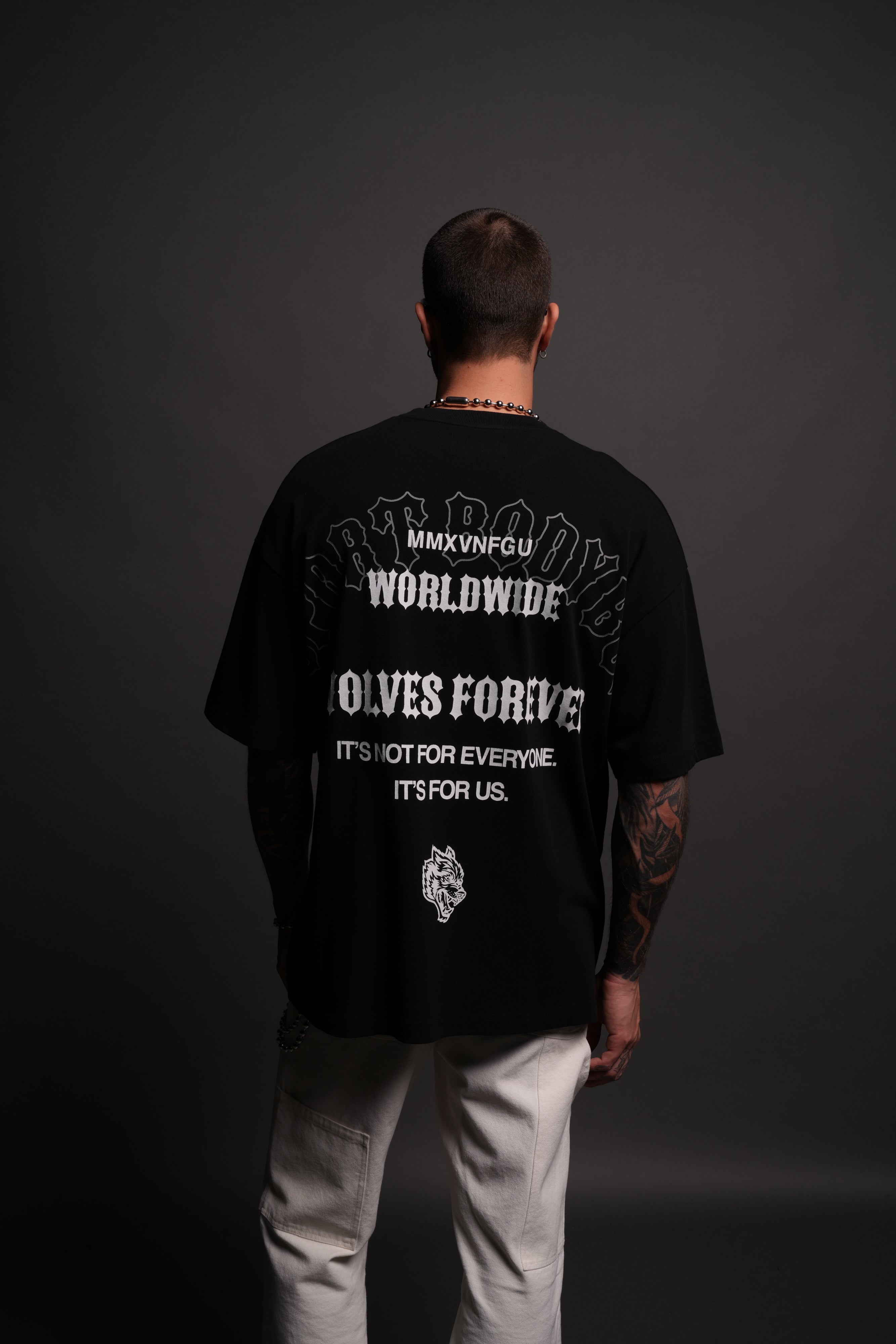 Iron Wolves "Premium" Oversized Tee in Black