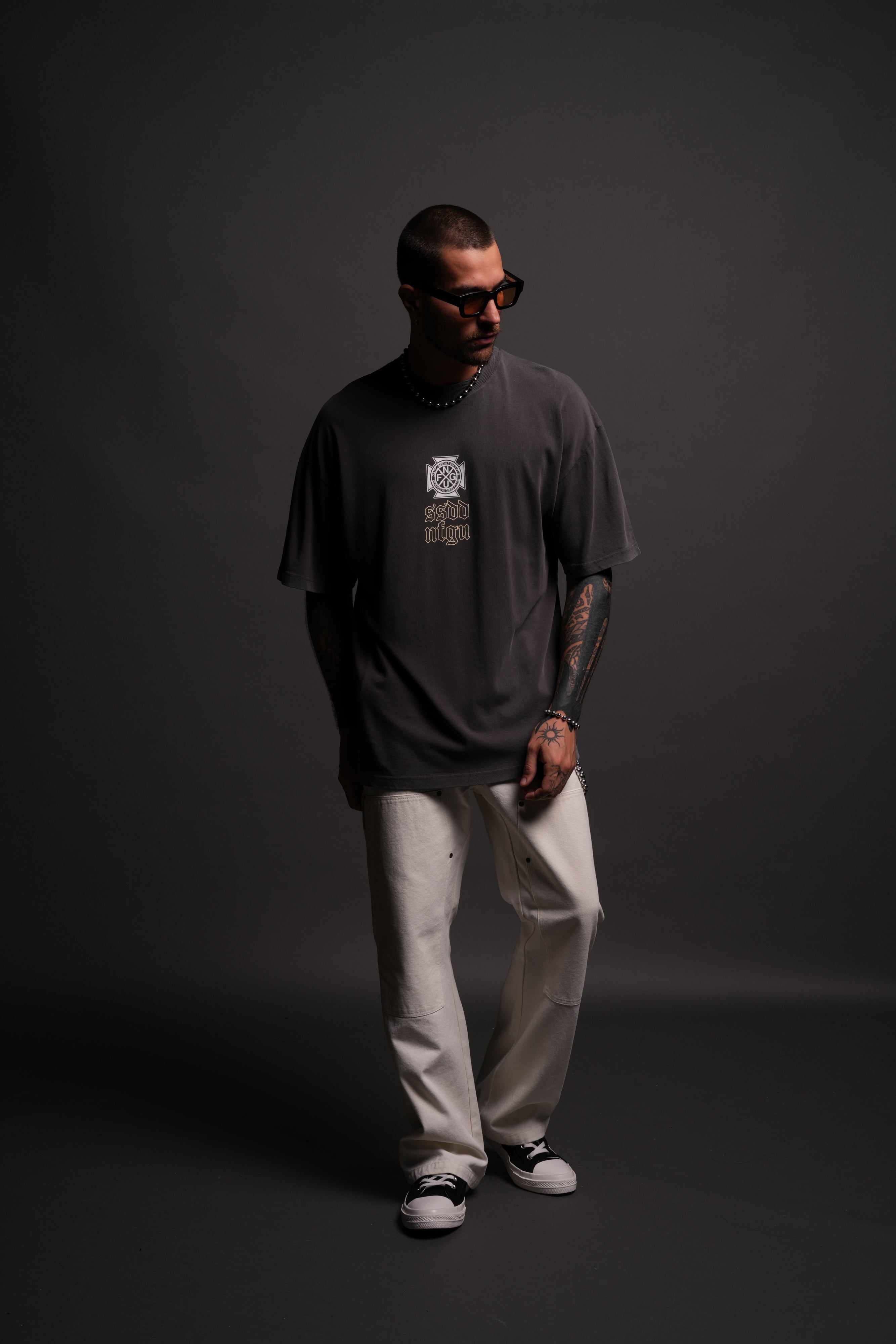 Resilient "Premium" Oversized Tee in Wolf Gray