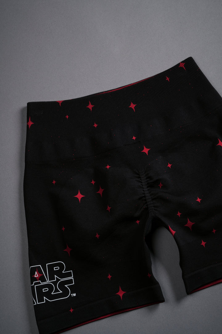 The Power Everson Seamless "Training" Shorts in Black/Red Starry Night