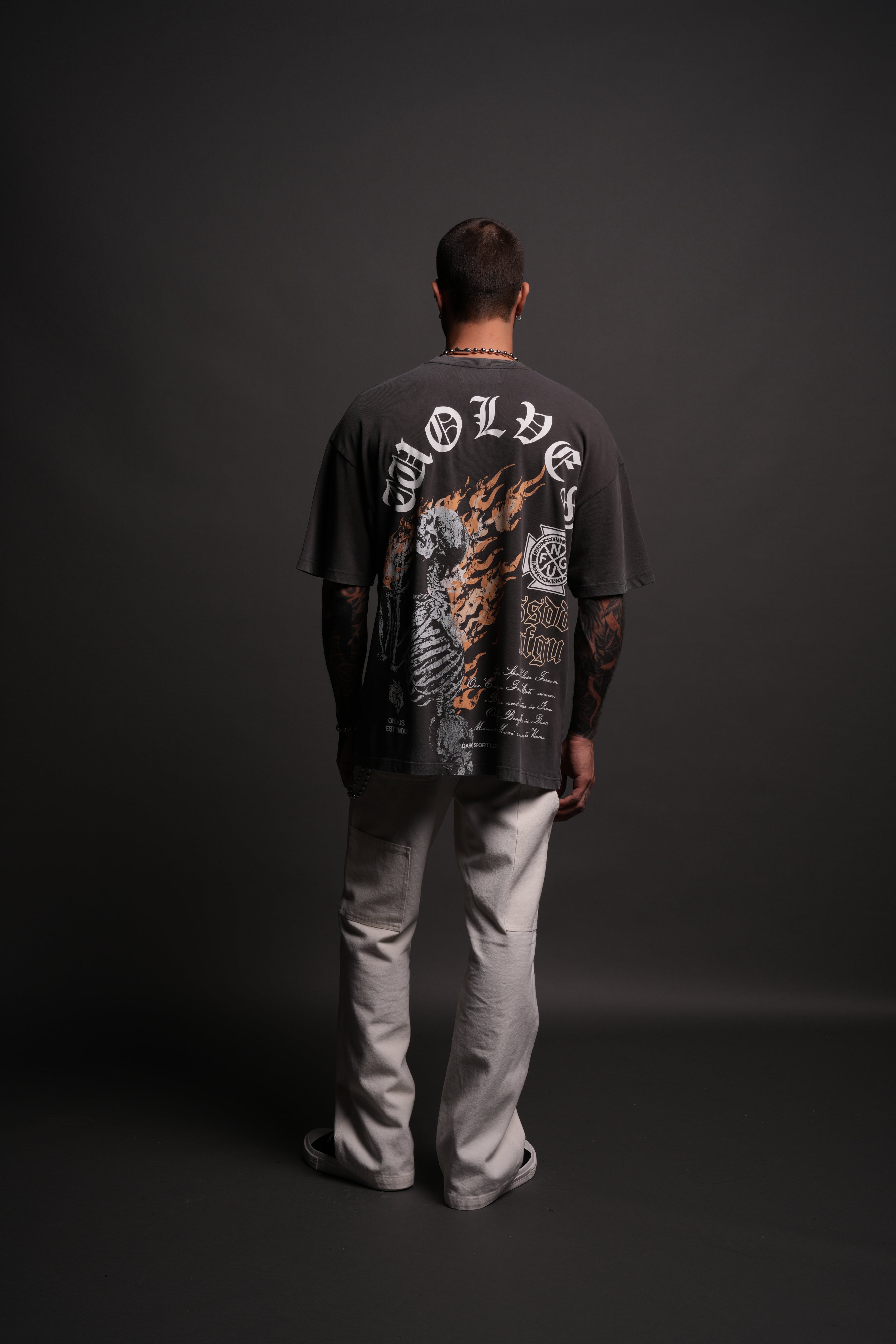 Resilient "Premium" Oversized Tee in Wolf Gray