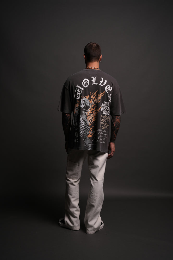 Resilient "Premium" Oversized Tee in Wolf Gray