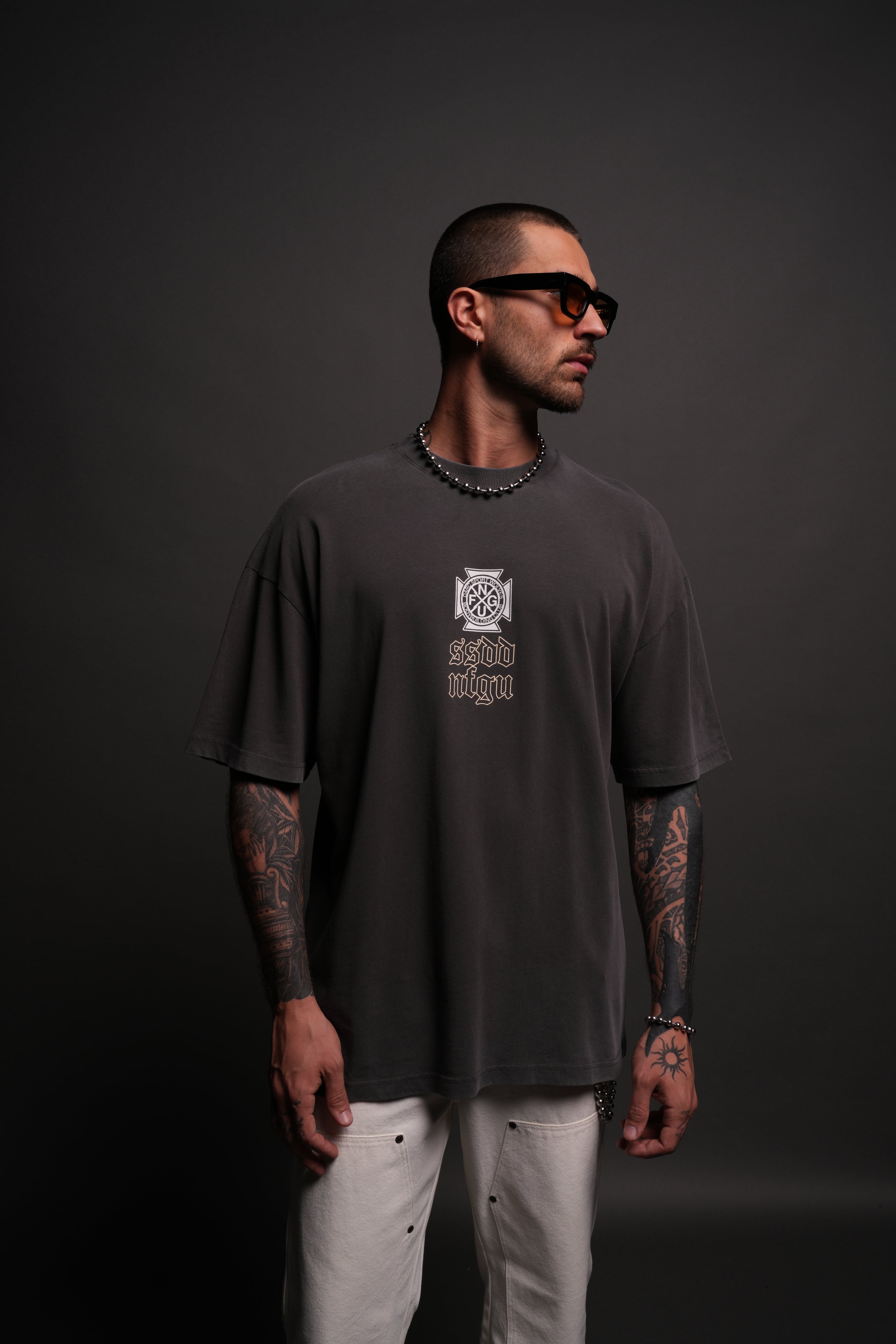 Resilient "Premium" Oversized Tee in Wolf Gray