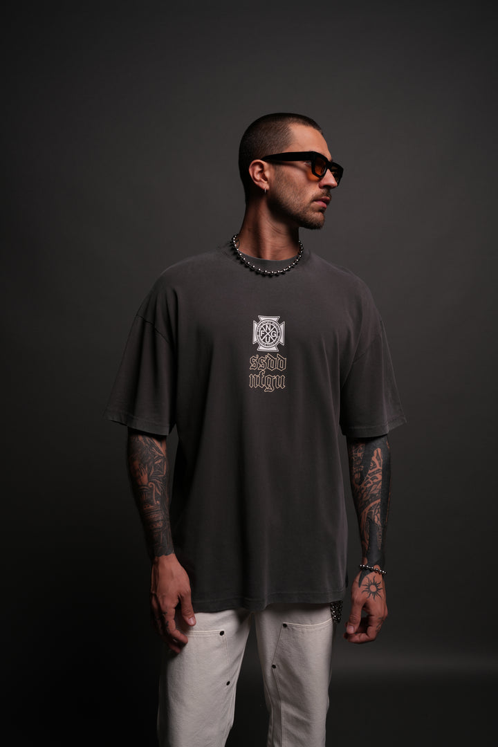 Resilient "Premium" Oversized Tee in Wolf Gray