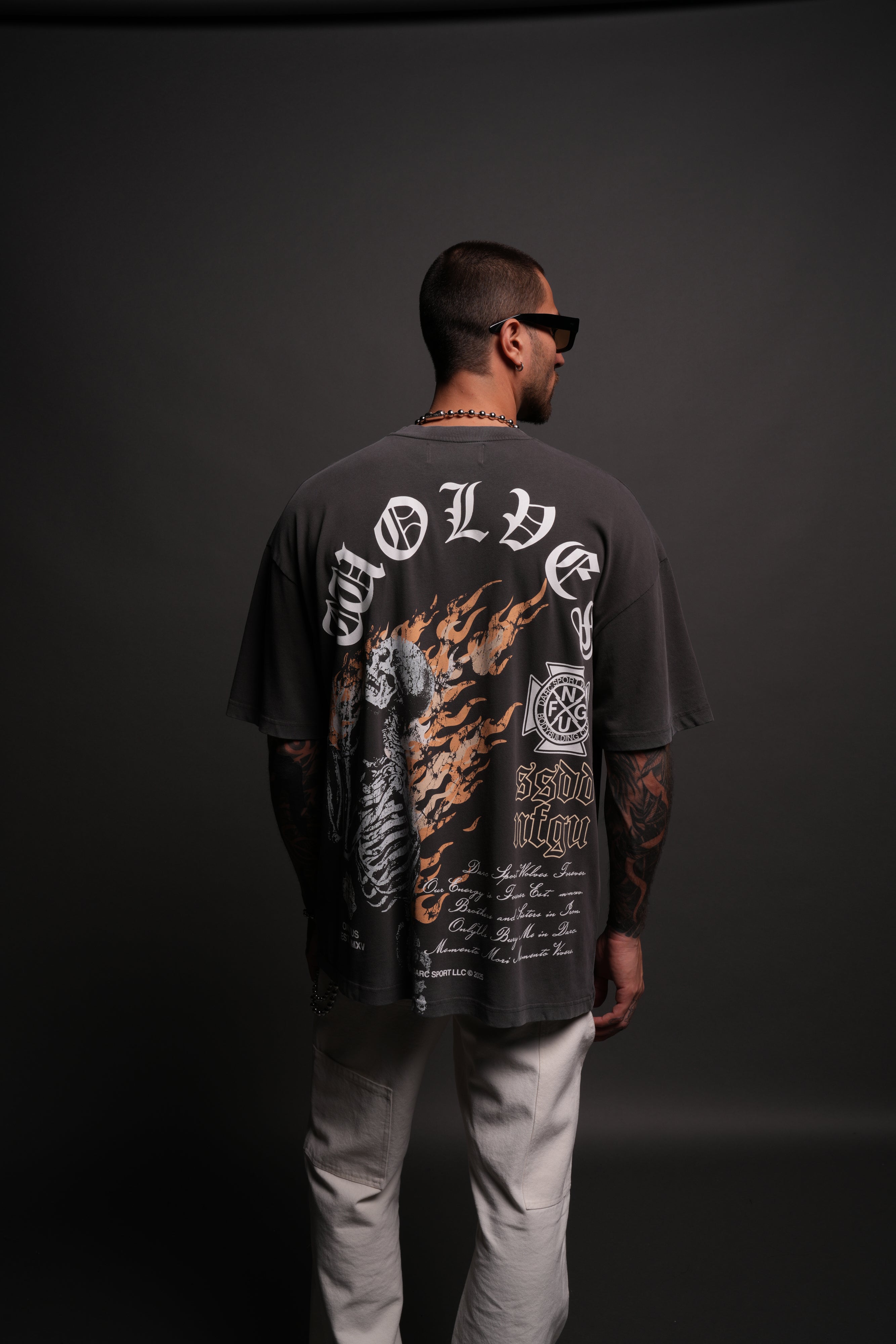 Resilient "Premium" Oversized Tee in Wolf Gray