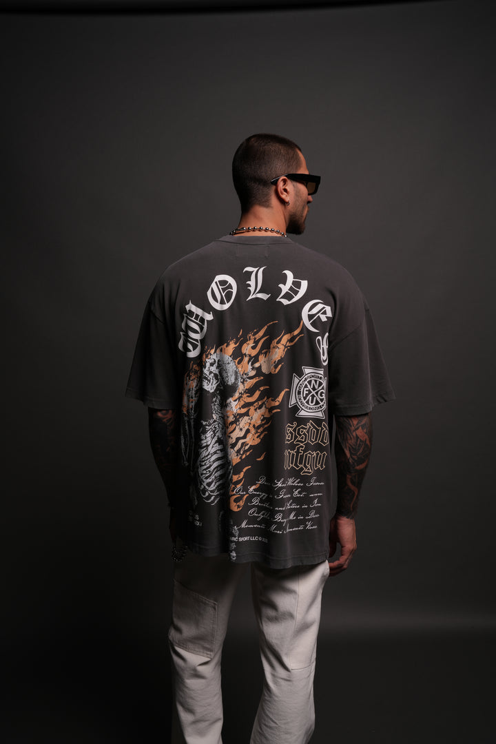 Resilient "Premium" Oversized Tee in Wolf Gray